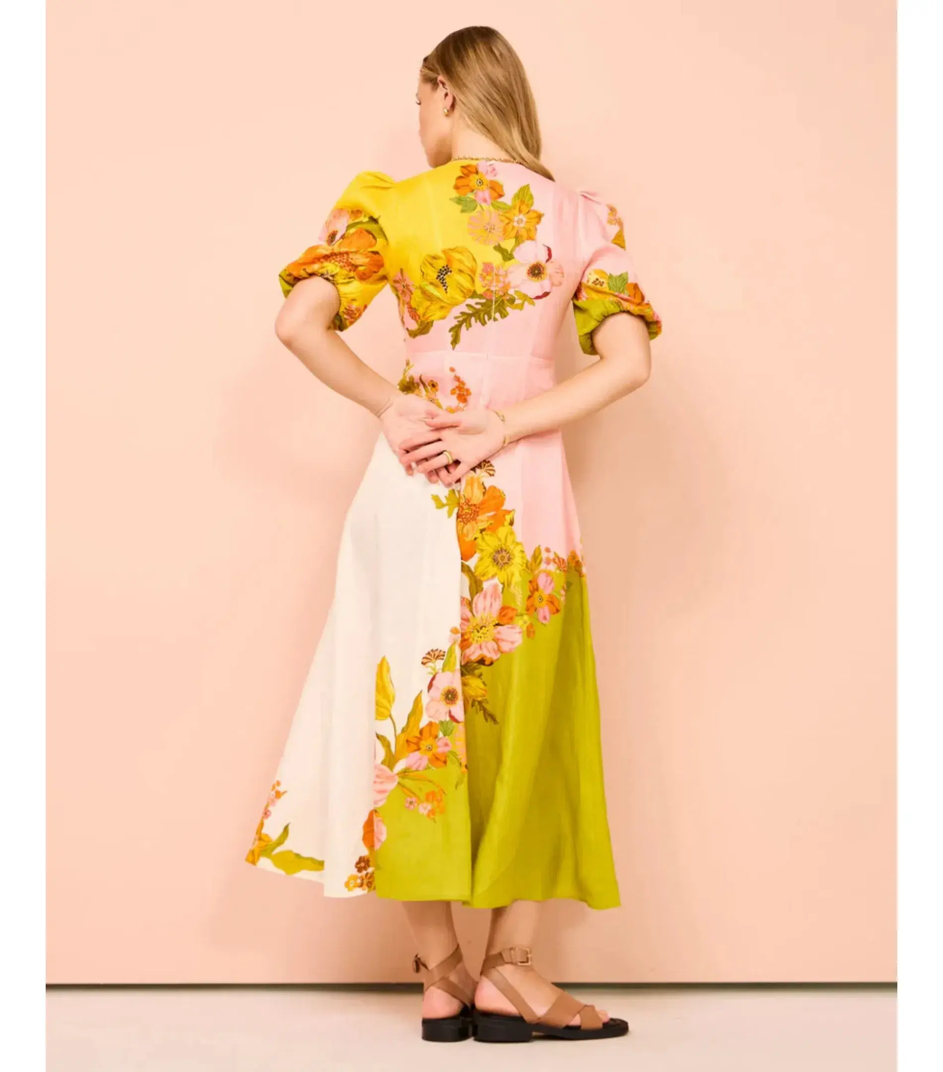 Alemais Silas Midi Dress Multi Floral Size AU  14 - Image 2