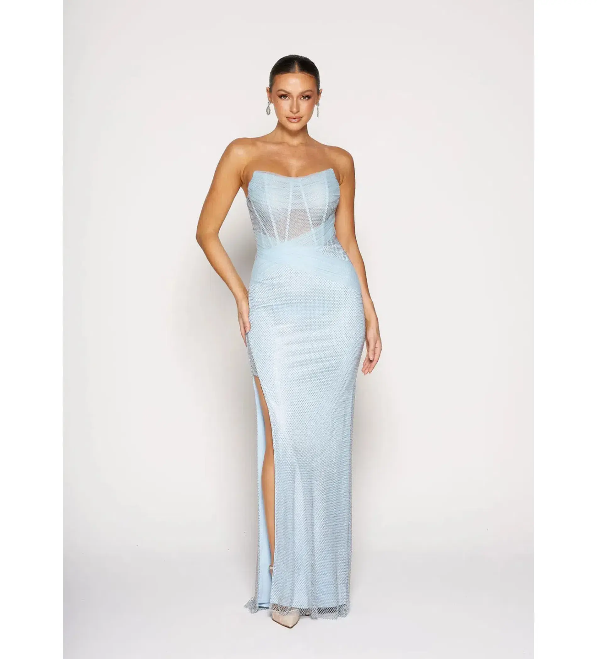 Tania Olsen Alma Formal Gown Pale Blue Size 4 - Image 1