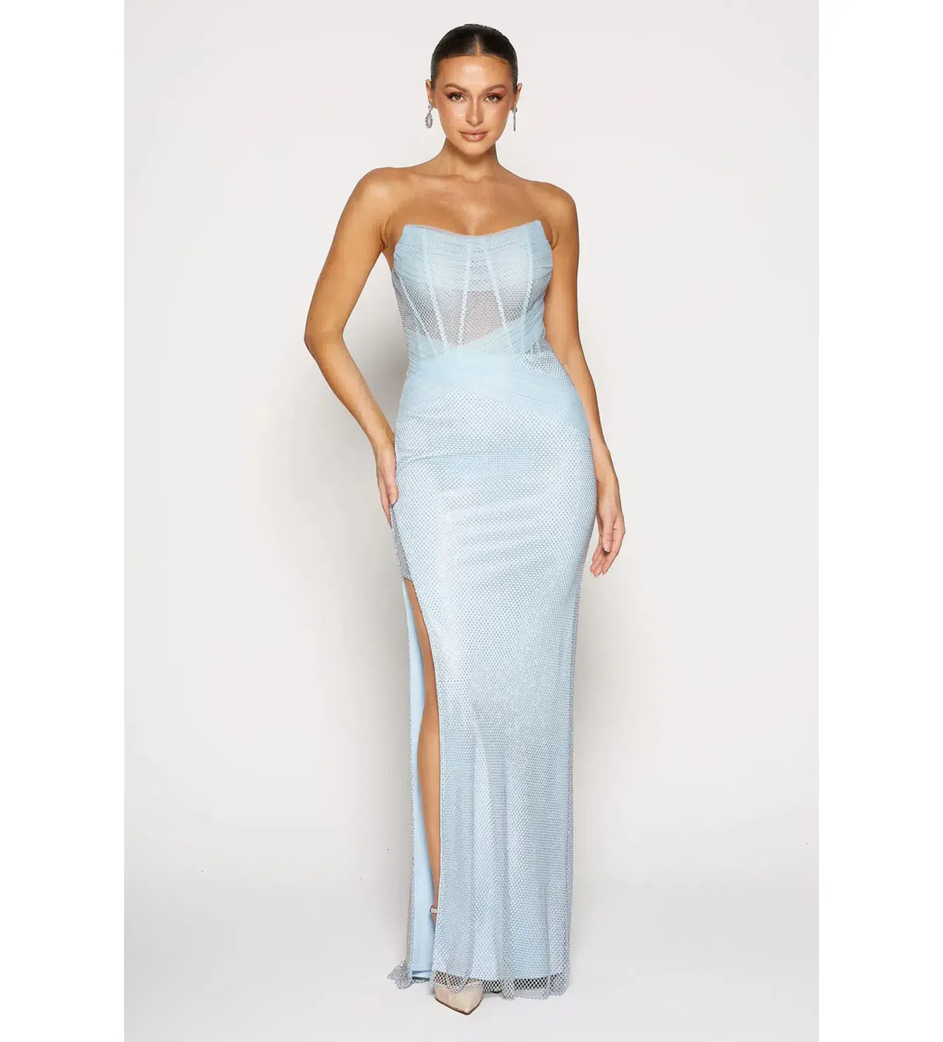 Tania Olsen Alma Formal Gown Pale Blue Size 4 - Image 2