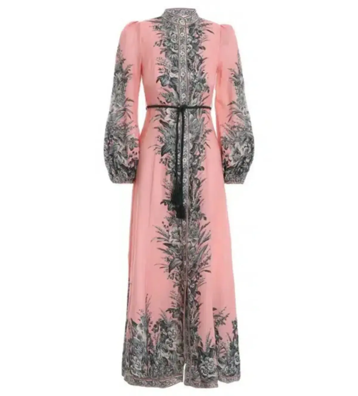 Zimmermann Moonshine Billow Long Sleeve Dress Pink Size 3/ AU 14 - Image 2