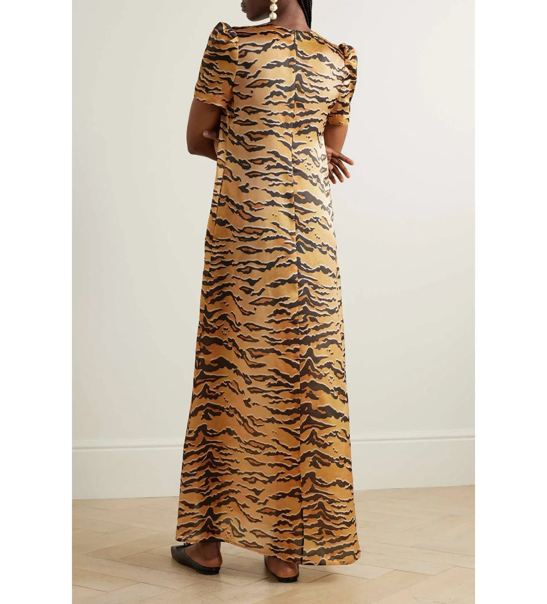 Zimmermann Matchmaker  Silk Maxi Dress  Tiger-print Size 2/Au 12  - Image 2