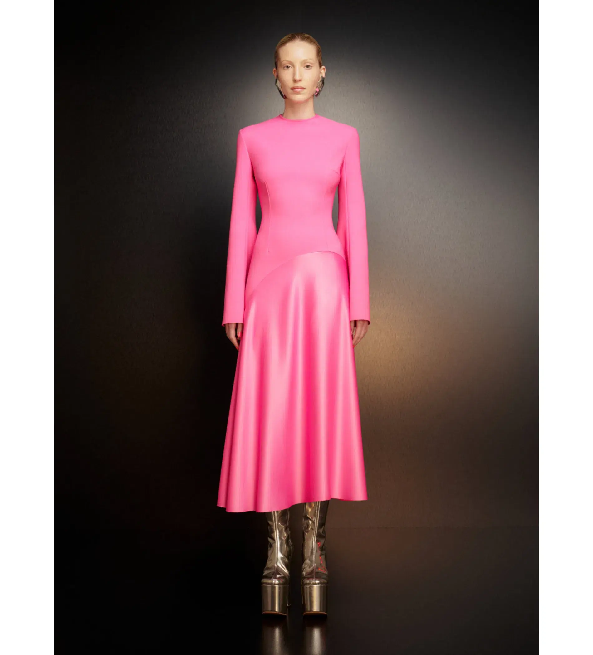 Solace London The Gaia Midi Dress in Pink Size AU 12 - Image 1