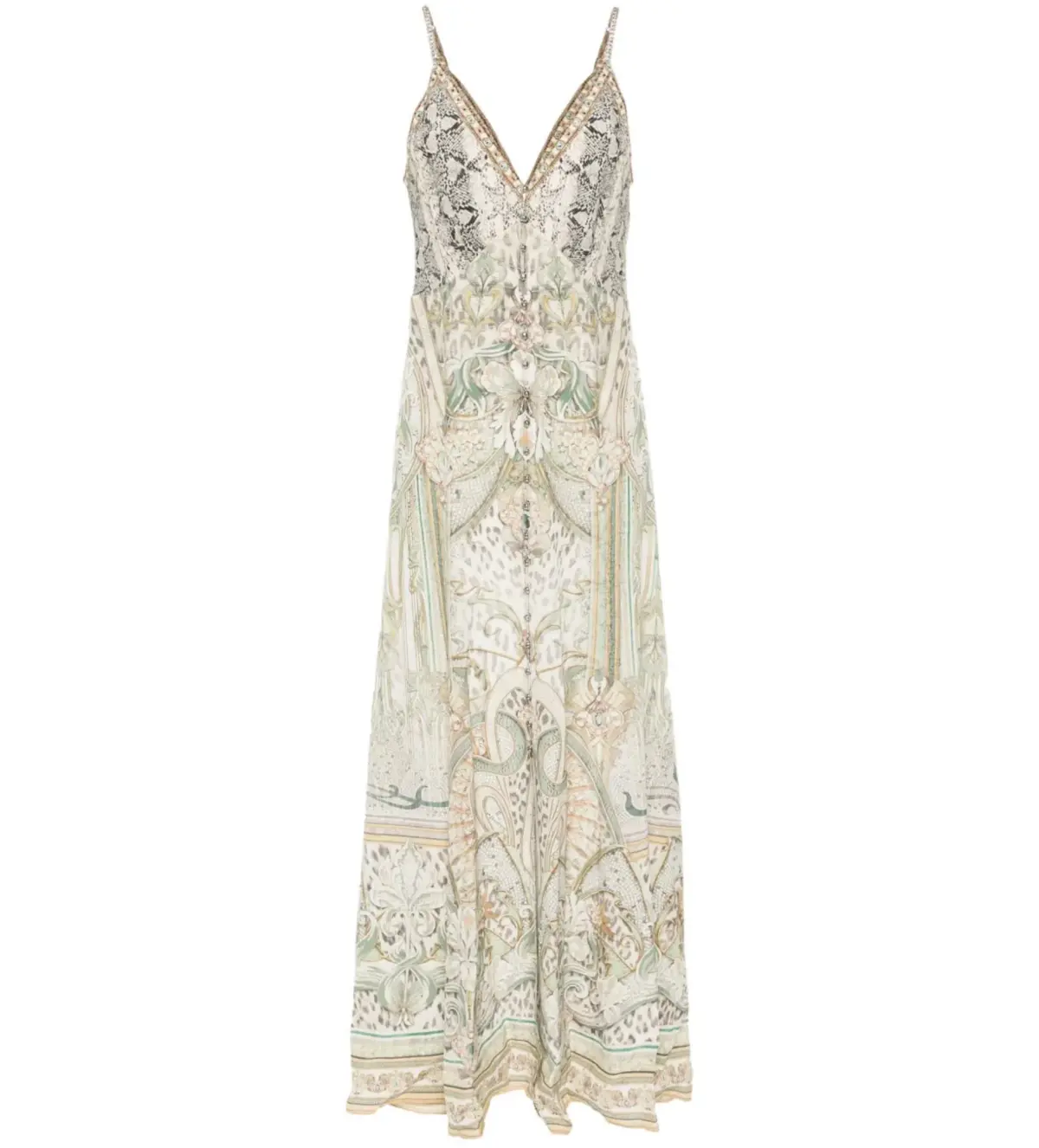 Camilla Tower Tales-print Dress	Ivory Size XXL/Au 16 - Image 2