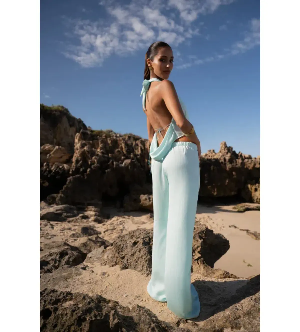 HNTR The Label Isabelle Top & Pants Set Aqua Size XS/AU 6 - Image 4