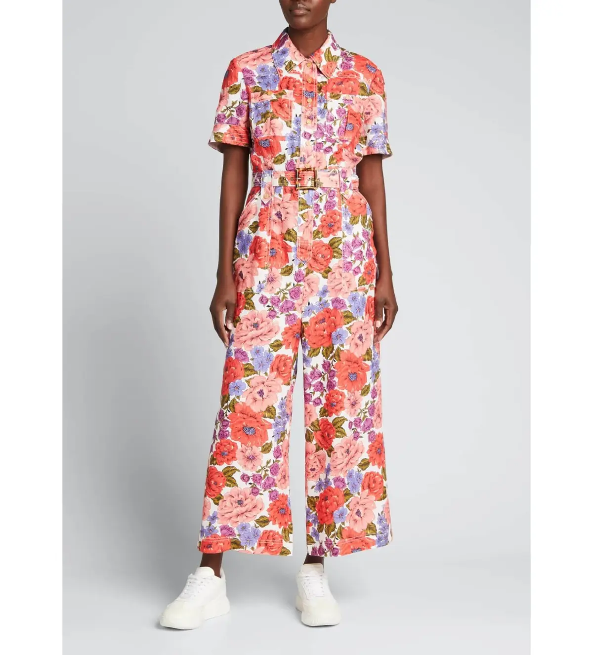 Zimmermann Poppy Belted Safari Jumpsuit Floral Size 0p/Au 6  - Image 1