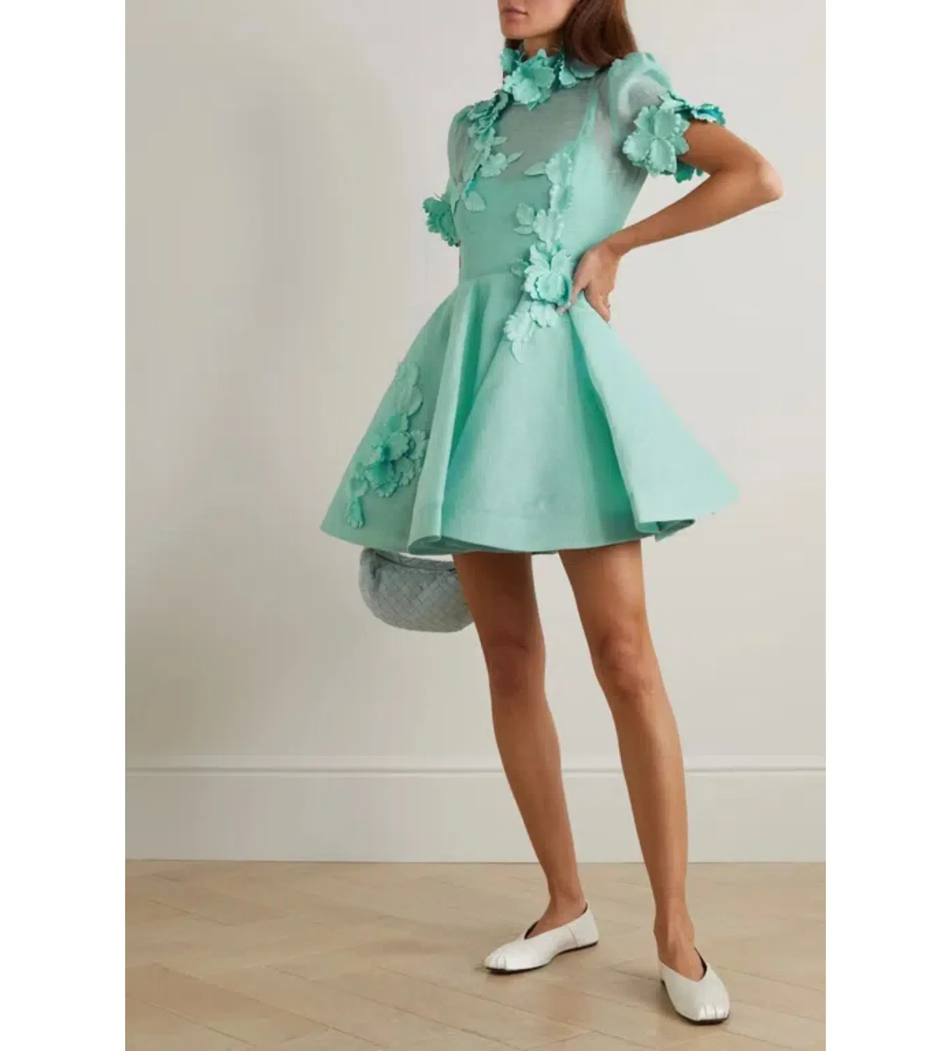 Zimmermann	High Tide Lift Off Flower Mini Dress Mint Size 2/Au 12 - Image 1