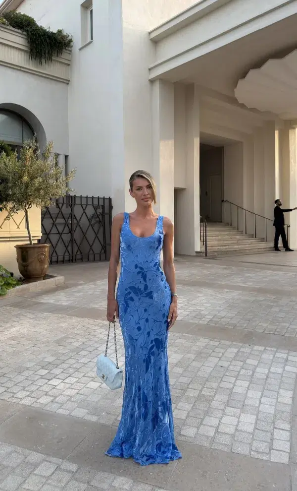 Rat and Boa Inez Maxi Blue Size AU 10 - Image 1