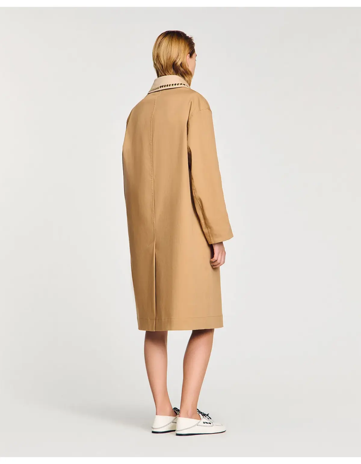 Sandro Paris Diderot Trench Coat Camel Size AU 10 - Image 3