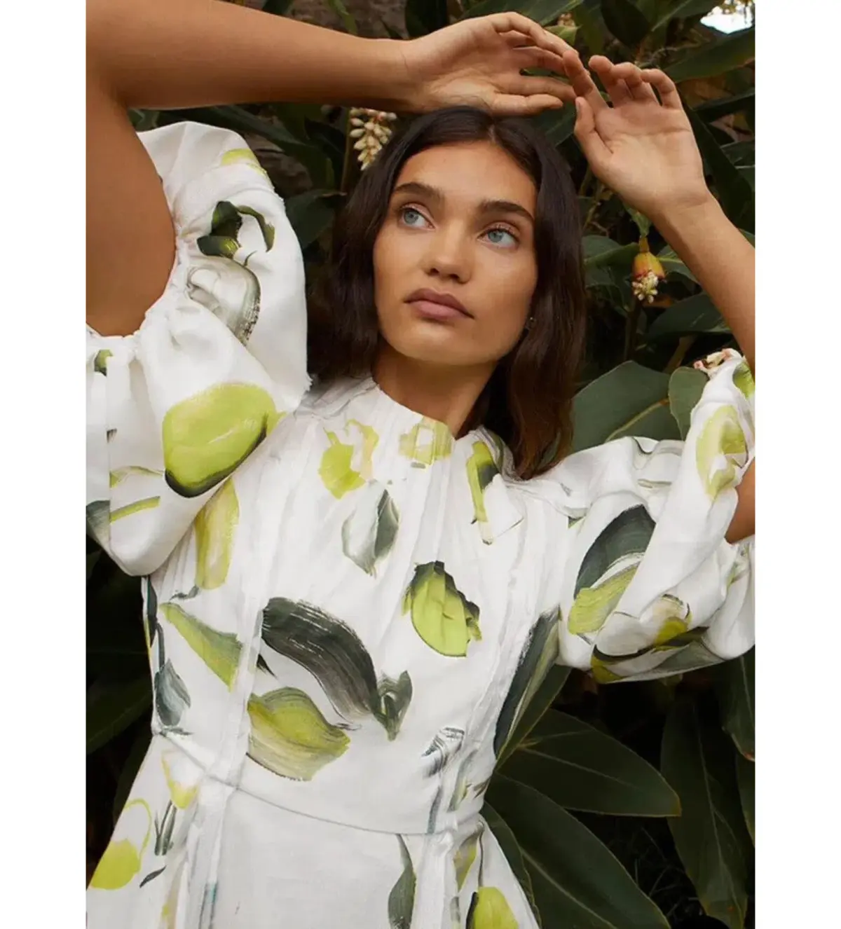 Aje Zest Midi Dress Tropical Lime Print Size AU 12  - Image 5