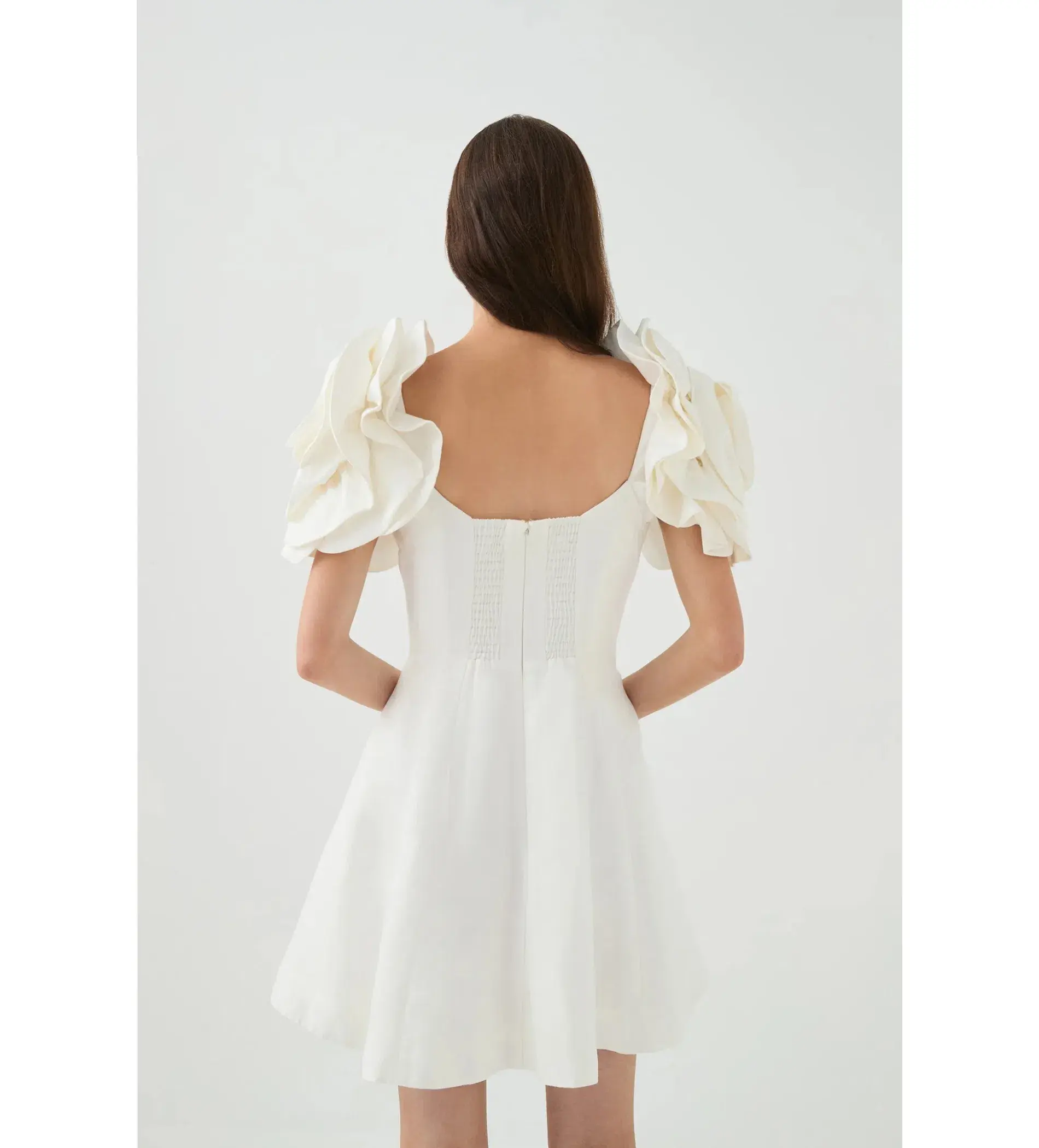 Aje Twyla Mini Dress Ivory Size AU 8 - Image 3