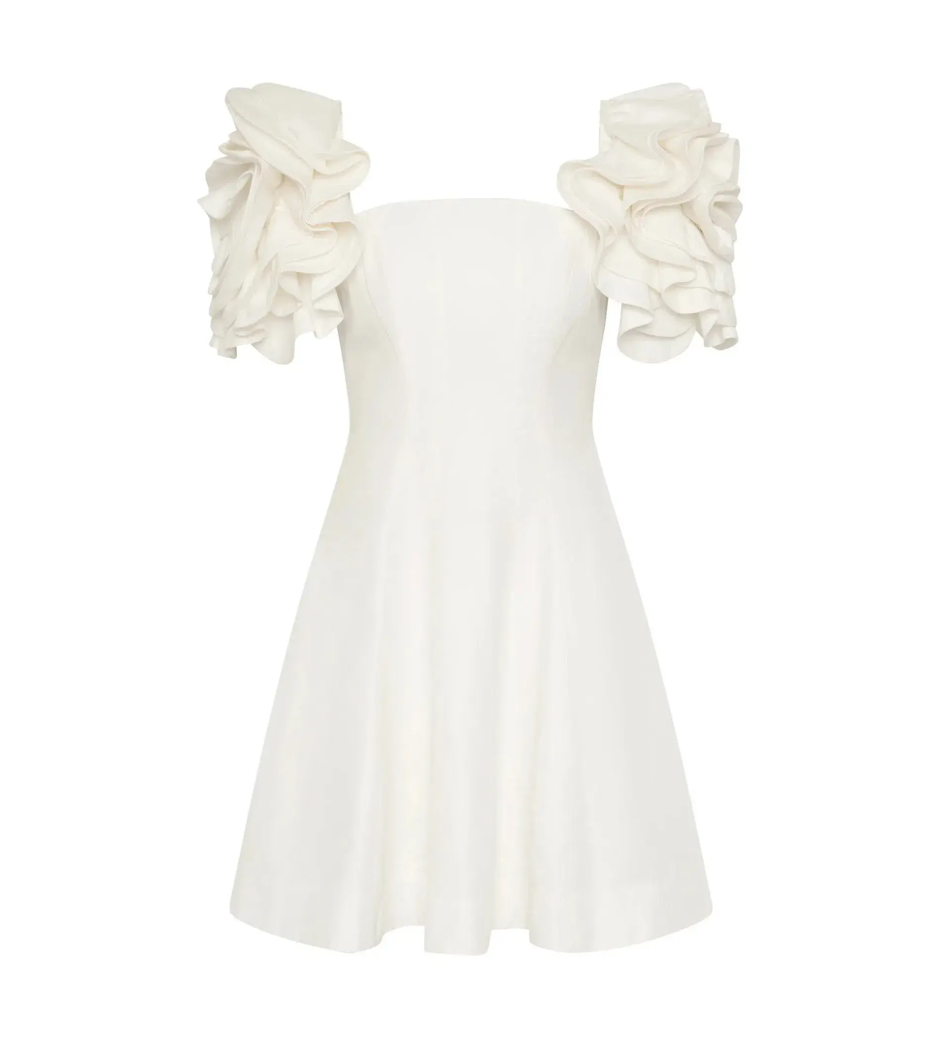 Aje Twyla Mini Dress Ivory Size AU 8 - Image 6