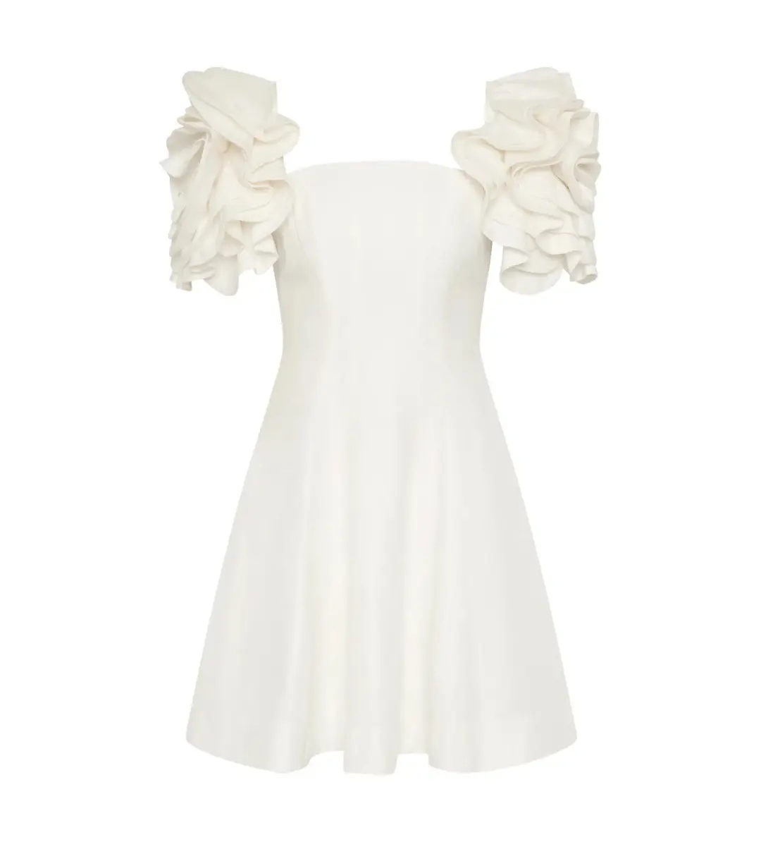 Aje Twyla Mini Dress Ivory Size AU 10 for rent on The Volte - main image