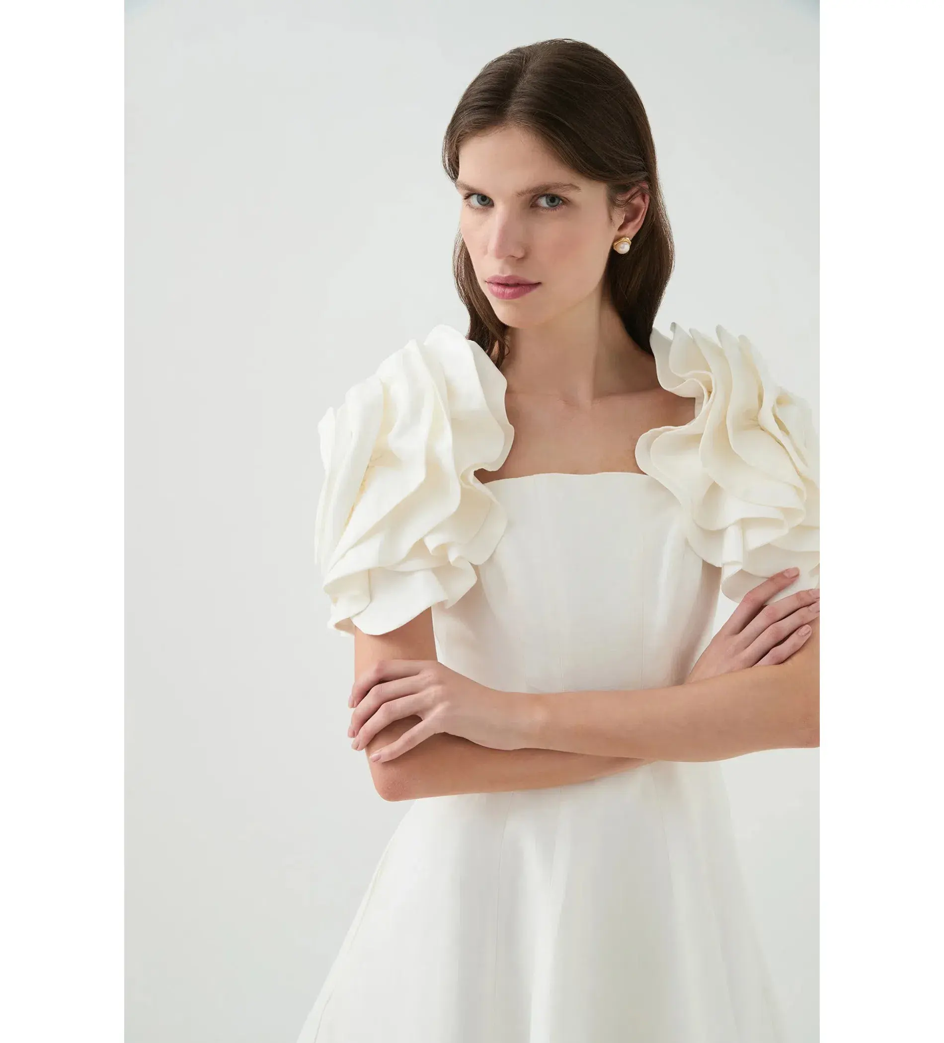 Aje Twyla Mini Dress Ivory Size AU 10 - Image 5