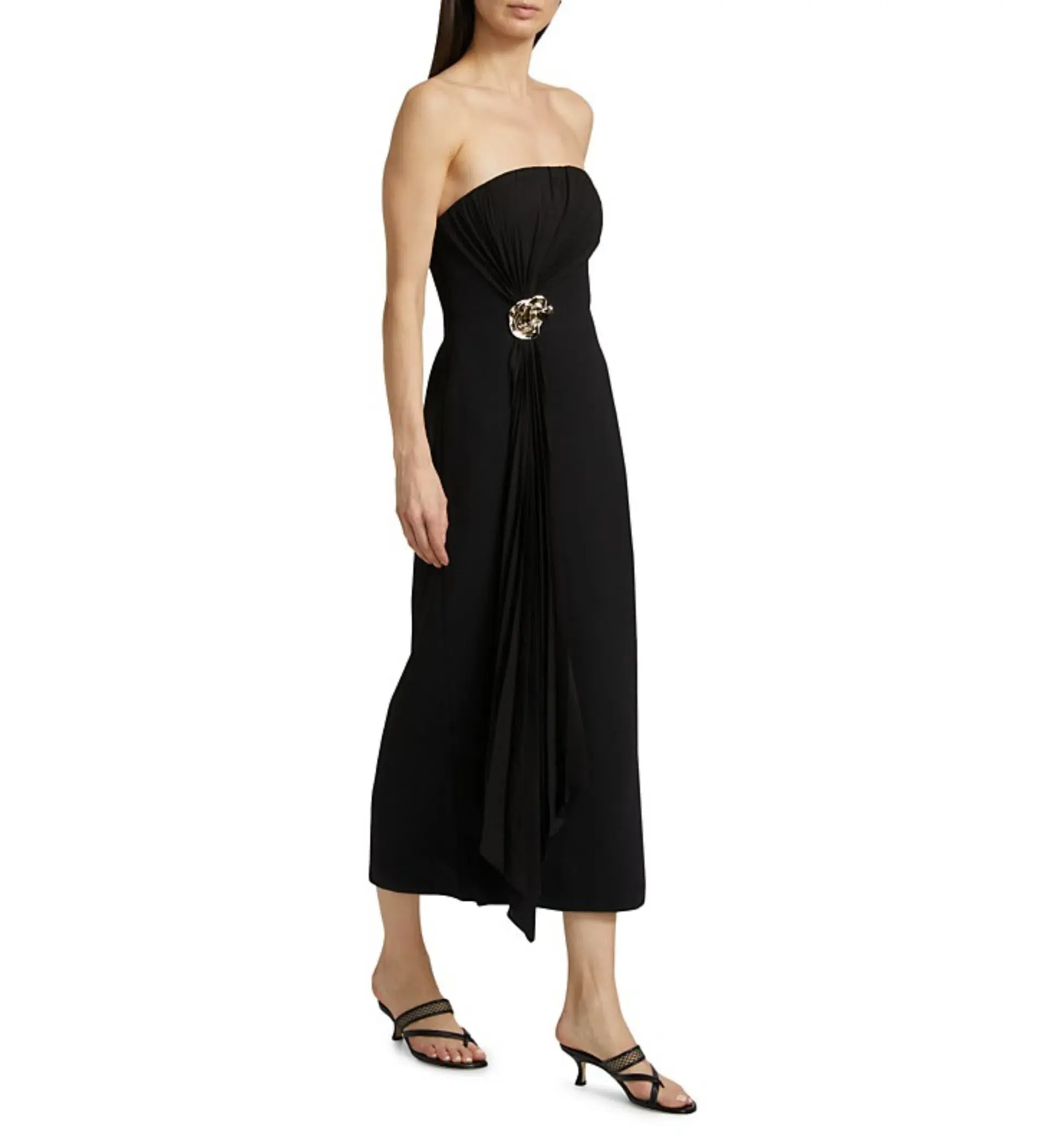 Acler Whitnell Bandeau Midi Dress Black  Size AU 12 - Image 1