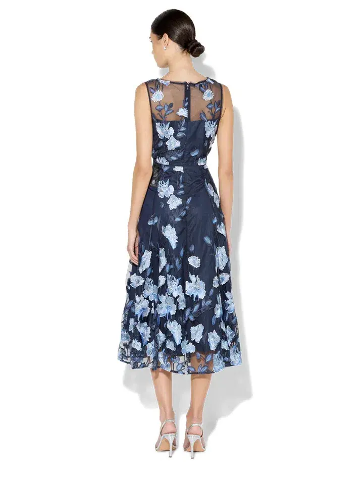 Montique Clara Dress Midi Navy Size AU 14 - Image 3