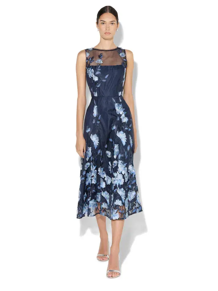 Montique Clara Dress Midi Navy Size AU 14 - Image 1