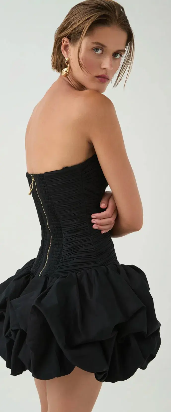 Aje Violette Bubble Hem Mini Dress Size 6 for rent on The Volte - main image