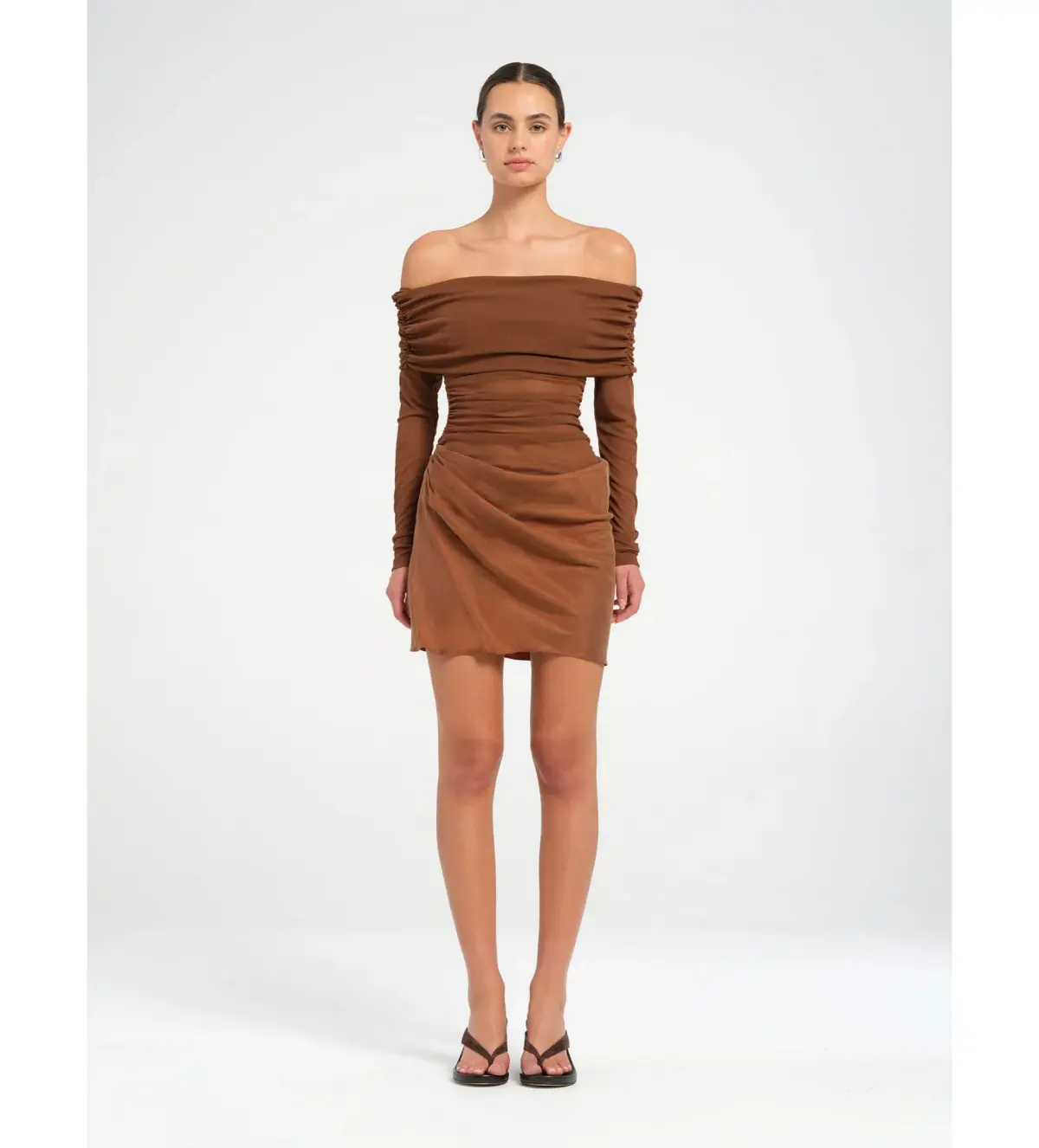 Benni Luca Mini Dress in Cocoa Size 8  - Image 1