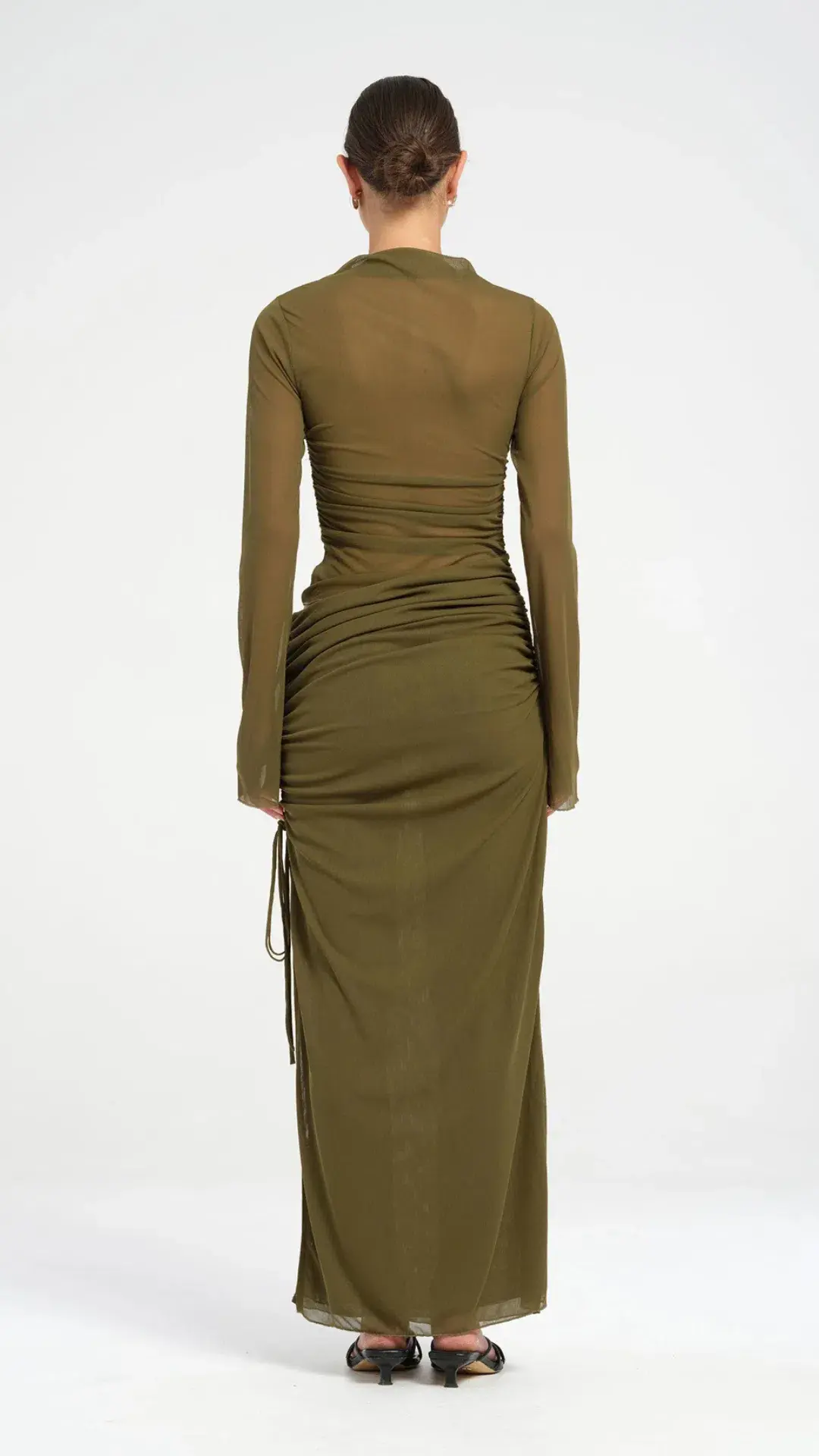 Benni Mable Maxi Dress in Khaki Size 8  - Image 3
