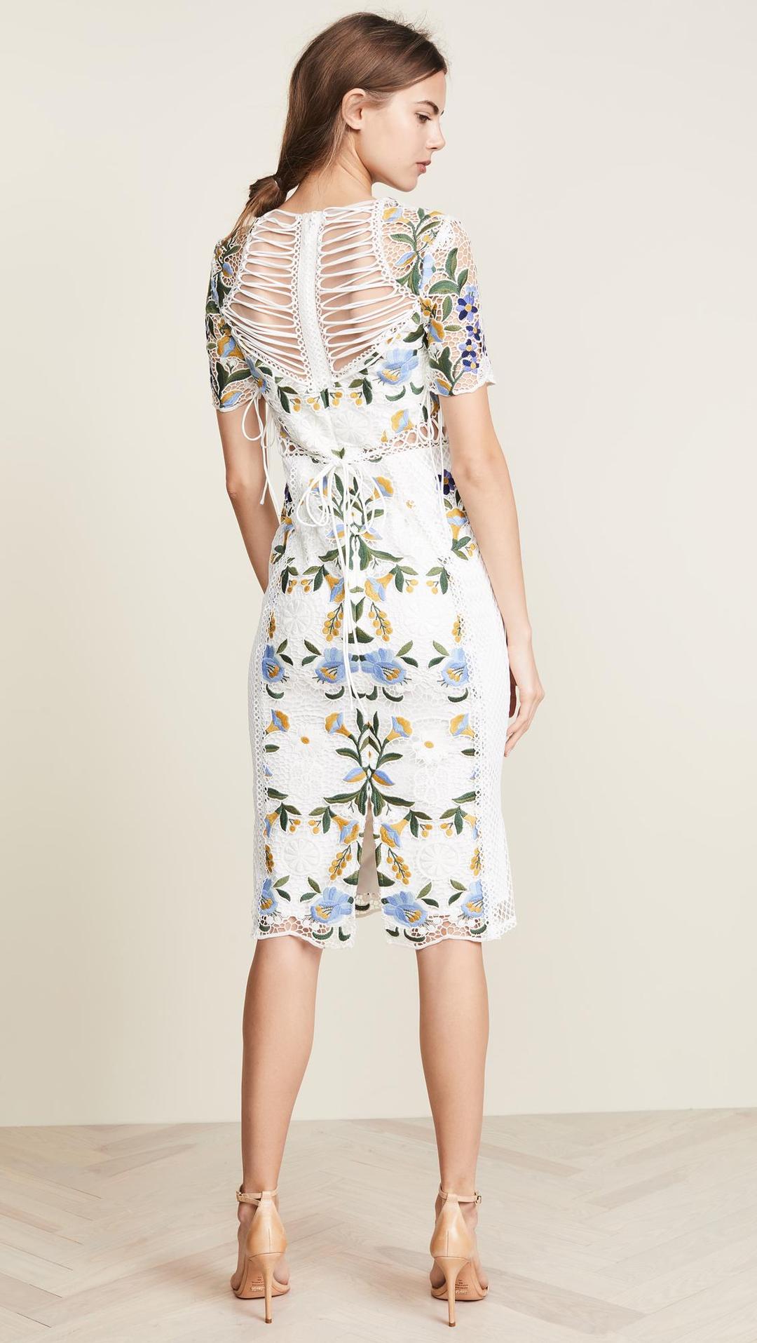 Thurley Vasette Lace Midi Dress Print Size 6 for rent on The Volte - main image
