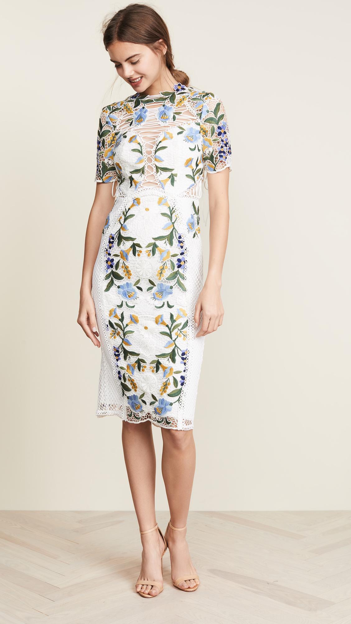 Thurley Vasette Lace Midi Dress Print Size 6 - Image 1