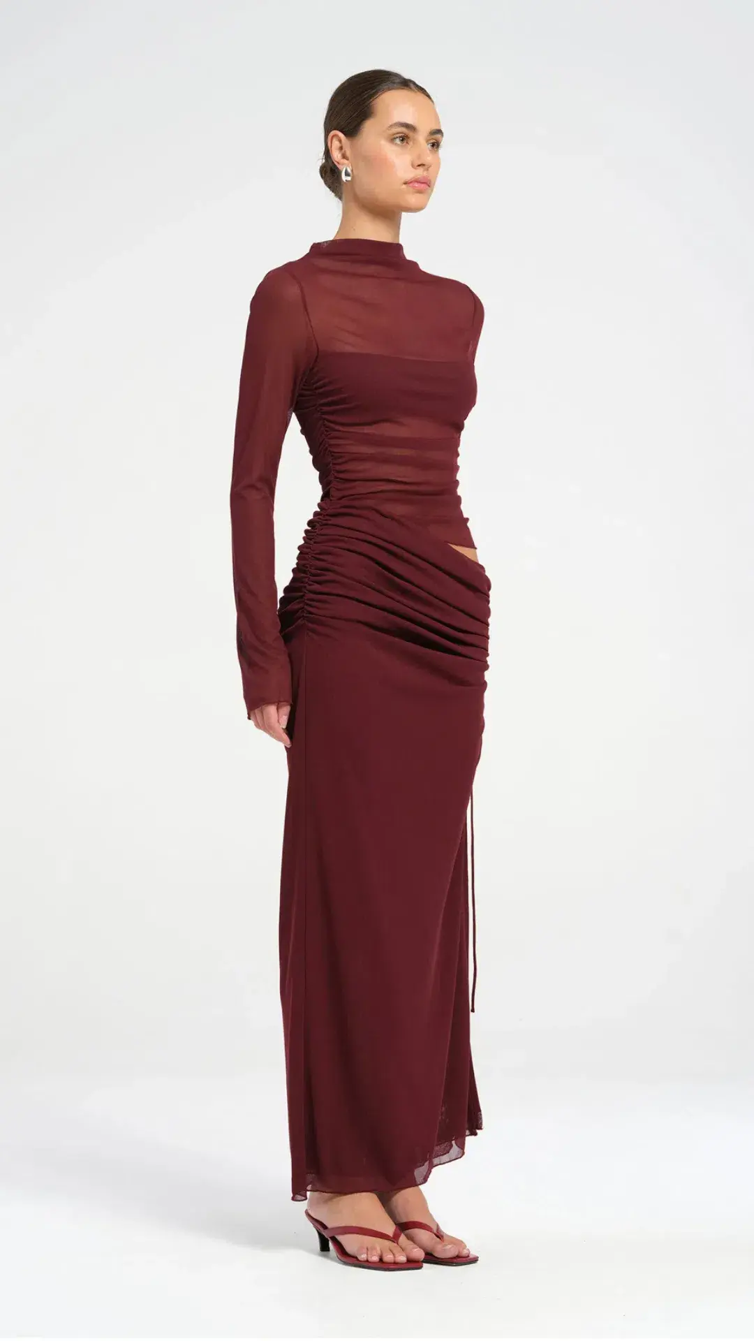 Benni Mable Maxi Dress in Plum Size 10  for rent on The Volte - main image