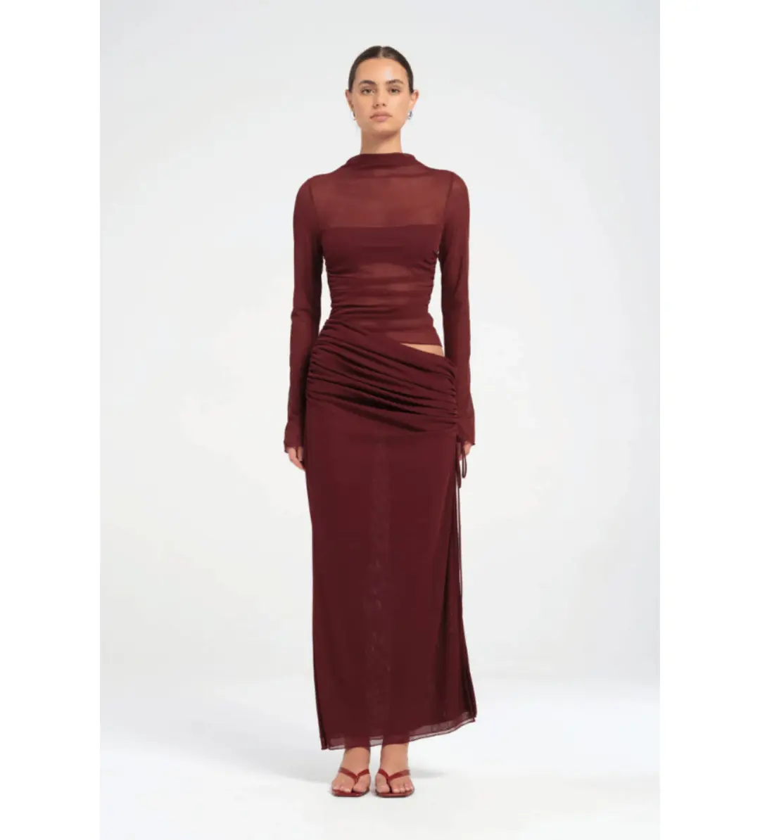 Benni Mable Maxi Dress in Plum Size 10  for rent on The Volte - main image