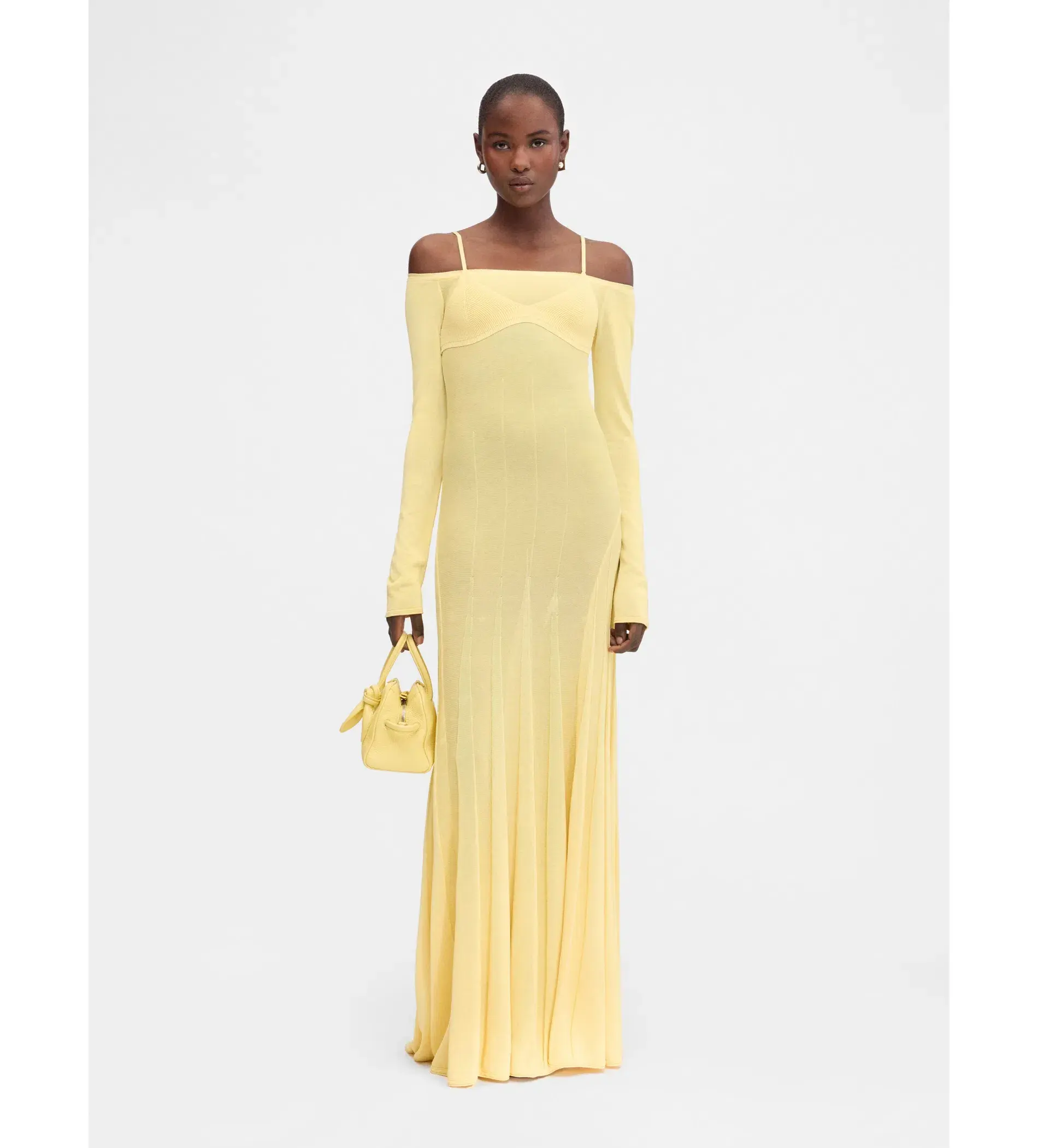 JacquemusLa Robe Maille Valensole Dress Yellow Size 8  - Image 1