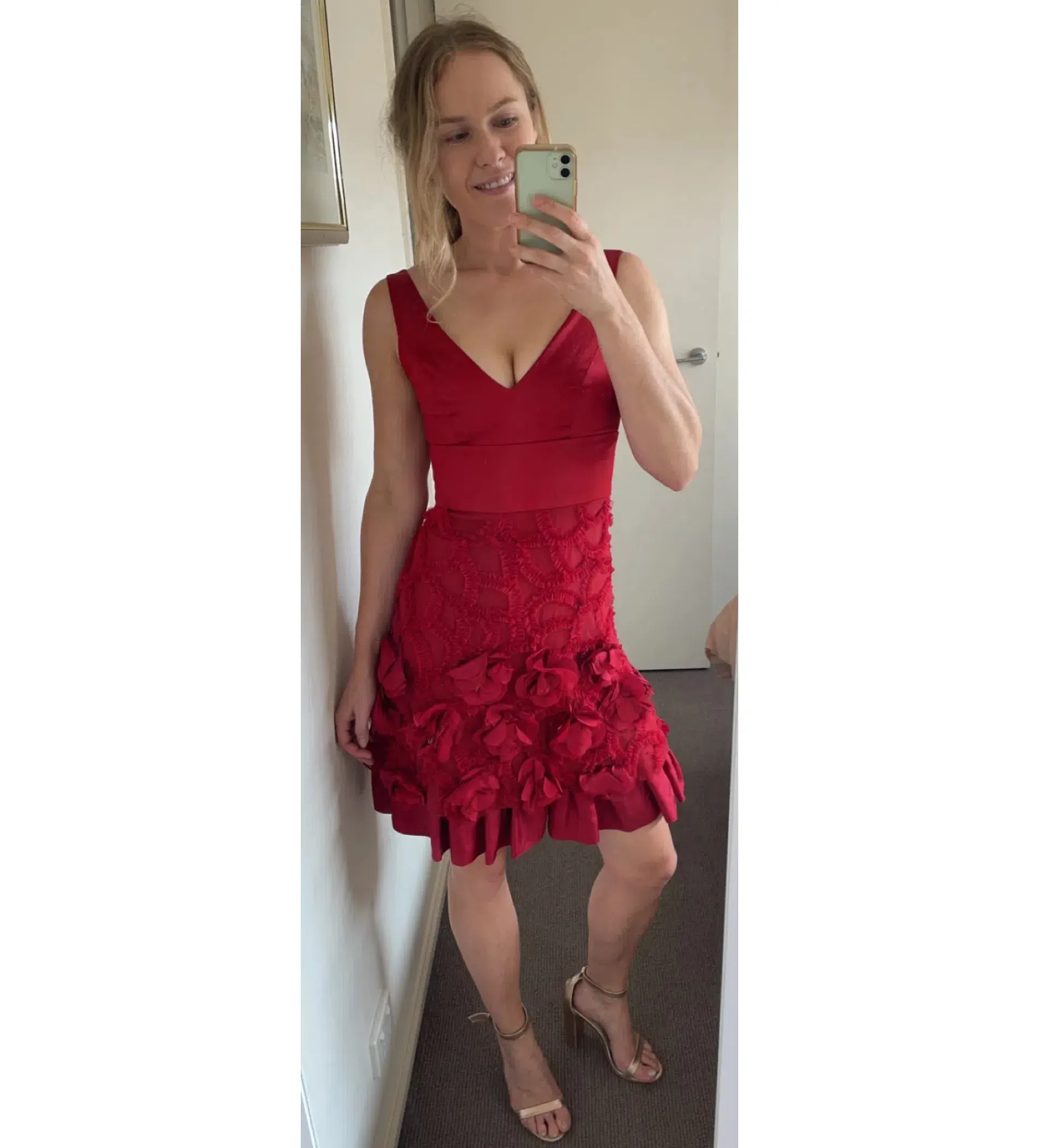 Alannah Hill Kick up a Storm Mini Dress Red Size 8 - Image 1