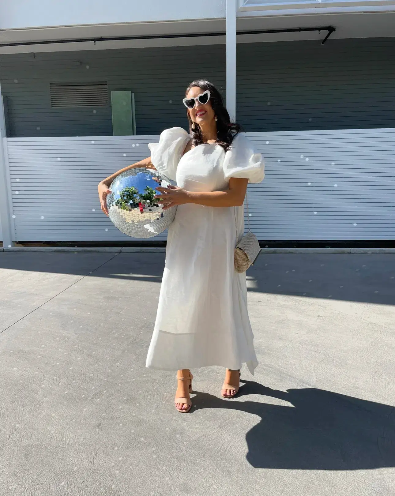 Aje Arista Tulip Sleeve Midi Dress Ivory Size AU 16 - Image 13