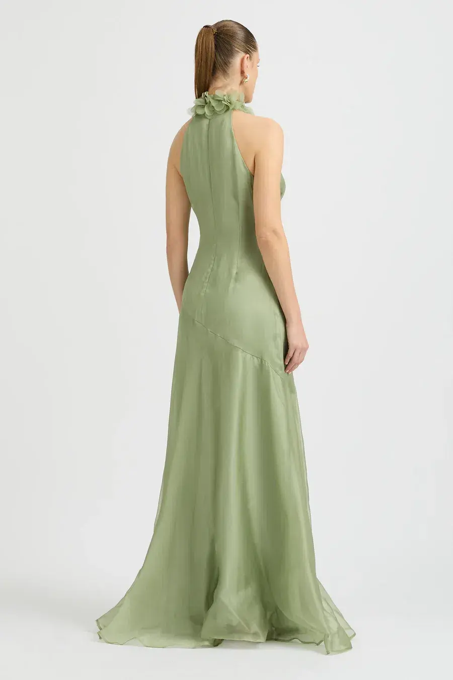 Sonya Moda Noelle Dress Maxi Green Moss Size AU 16 - Image 3