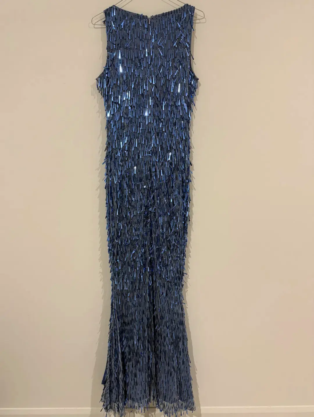 Rachel Gilbert Blue Embellished Gown Sequin Blue Size 10 for rent on The Volte - main image