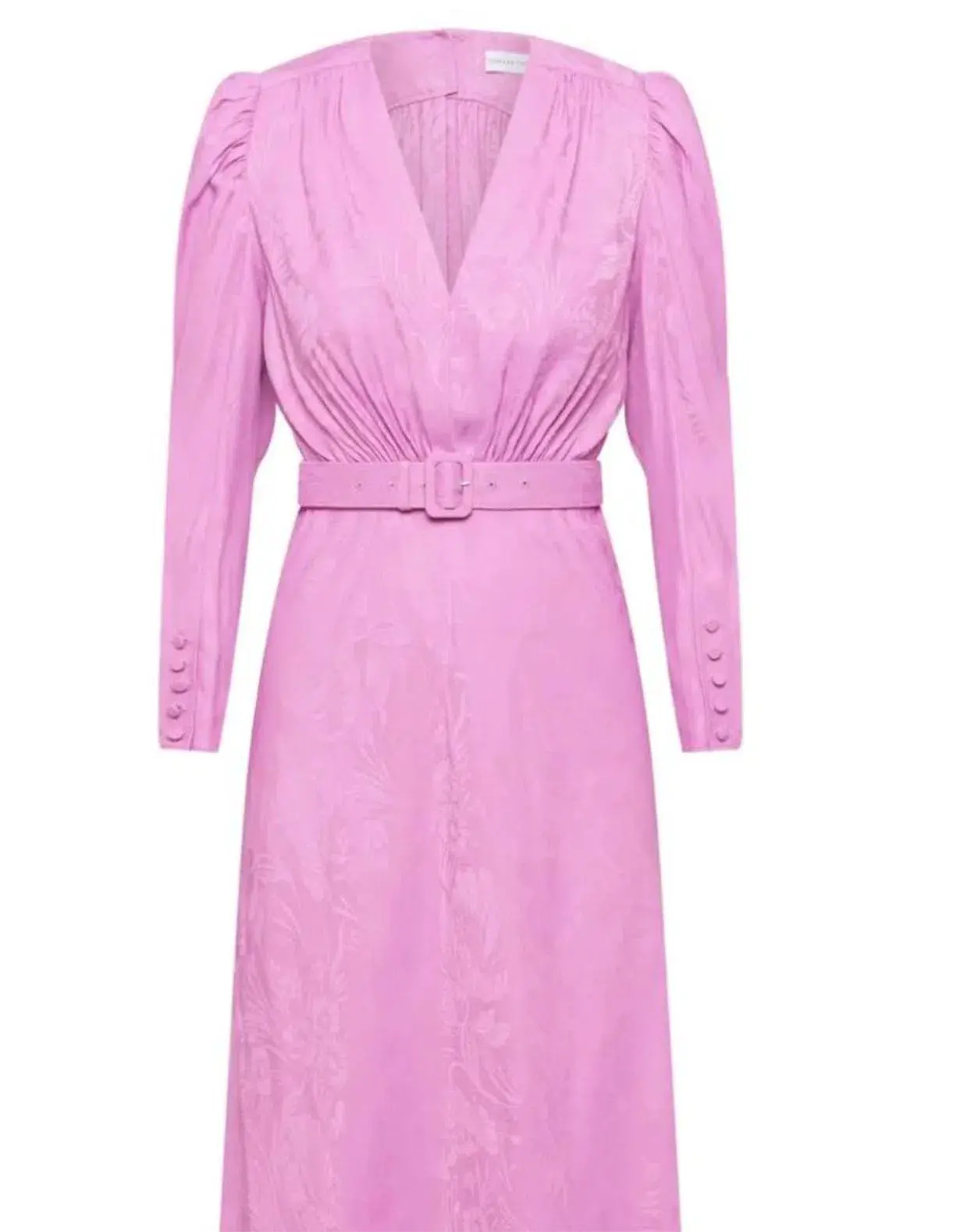 Scanlon Theodore Belted Orchid Midi Dress Pink Size 10 - Image 2