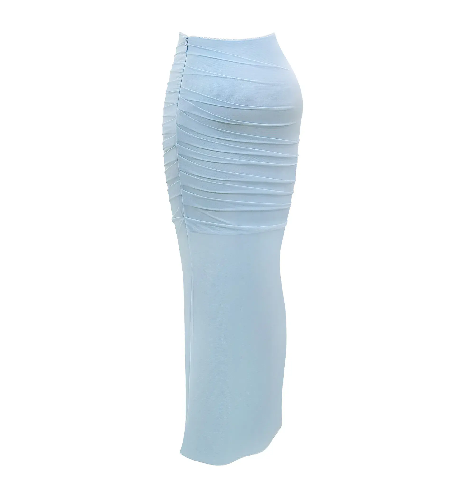 House Of CB Set Hallie Strapless Corset With Neck Scarf & Cassidy Fluted Hem Maxi Skirt Bluebell  Size L/AU 12 - Image 8