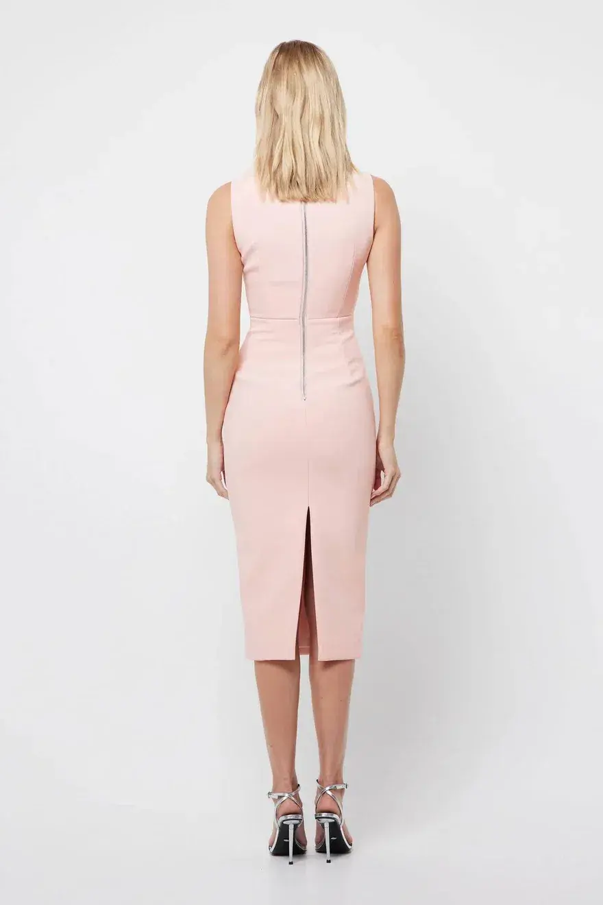 Mossman The Edge Of Glory Midi Dress in Blush Size 6 - Image 3