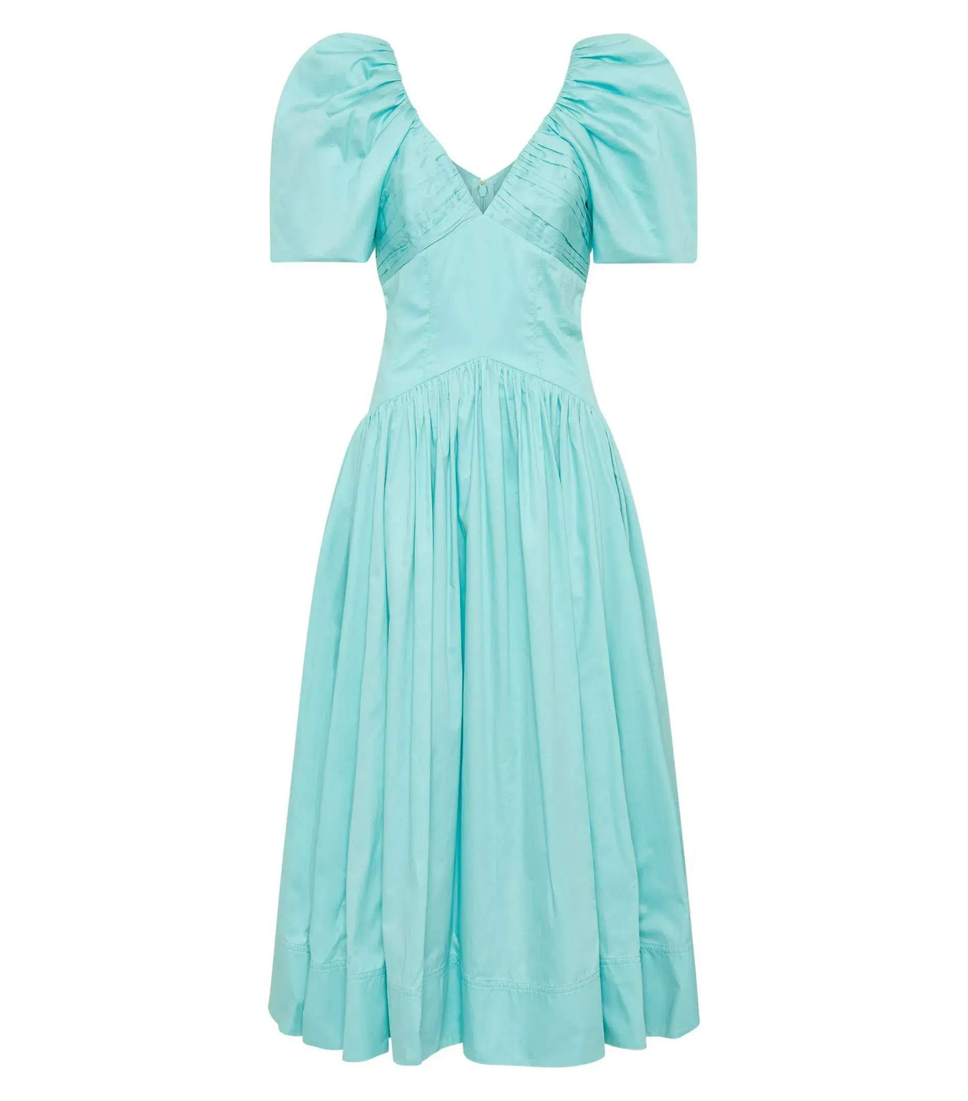 Aje Gabrielle Plunge Midi Dress Spearmint Blue Size AU 14 - Image 4