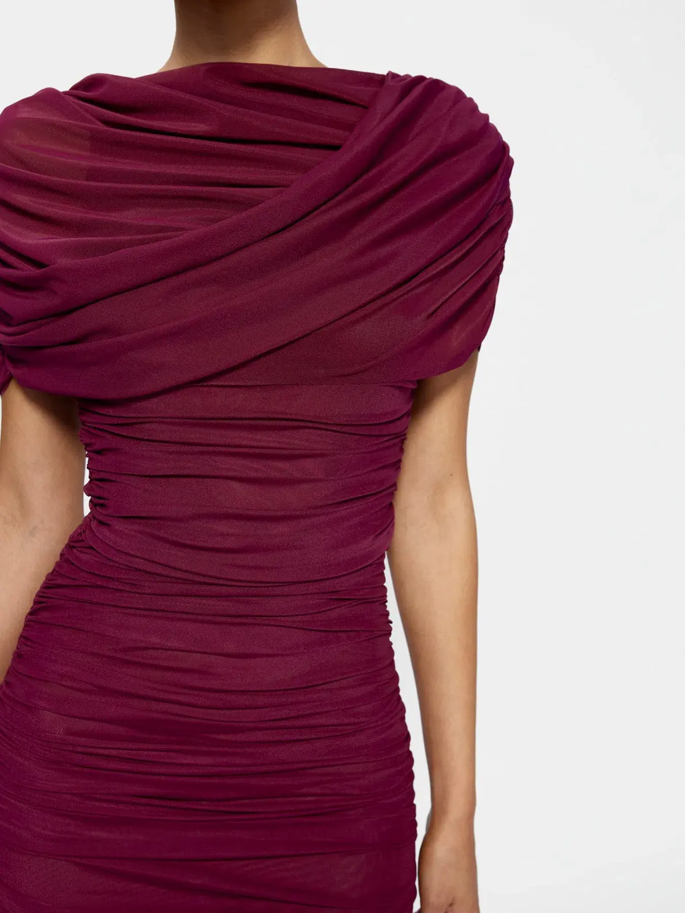 Effie Kats Phoneix Mini Dress Burgundy Size L / AU 12 - Image 2