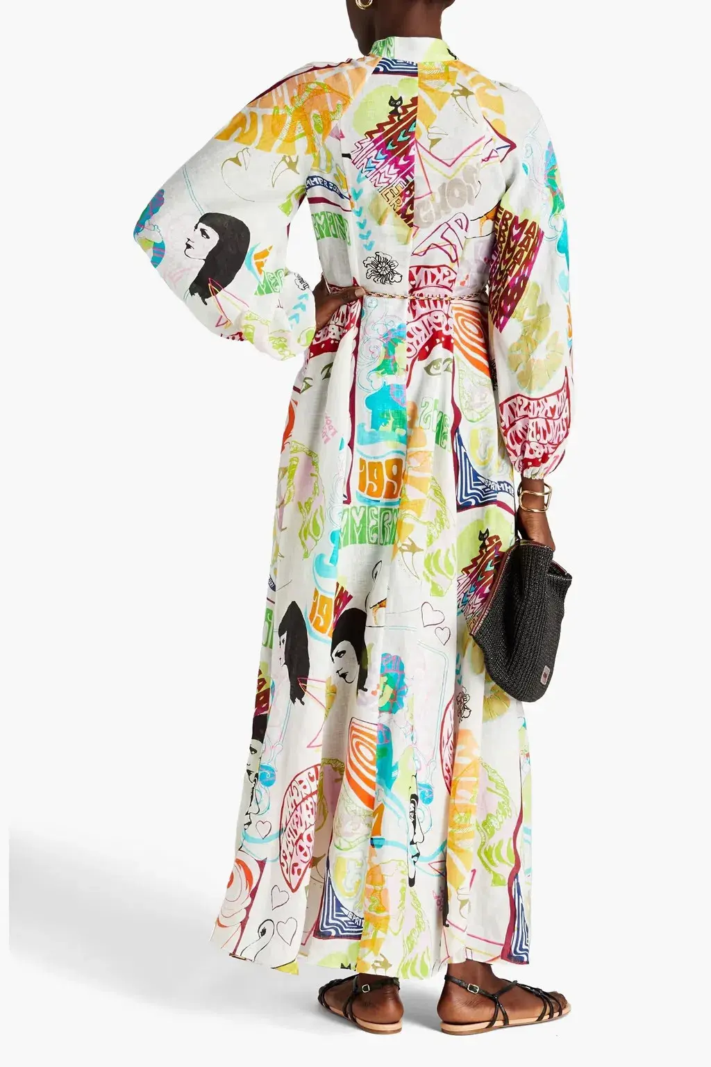 Zimmermann Shelly Billow Long Dress Poster Print Size 2 / AU 12 - Image 2