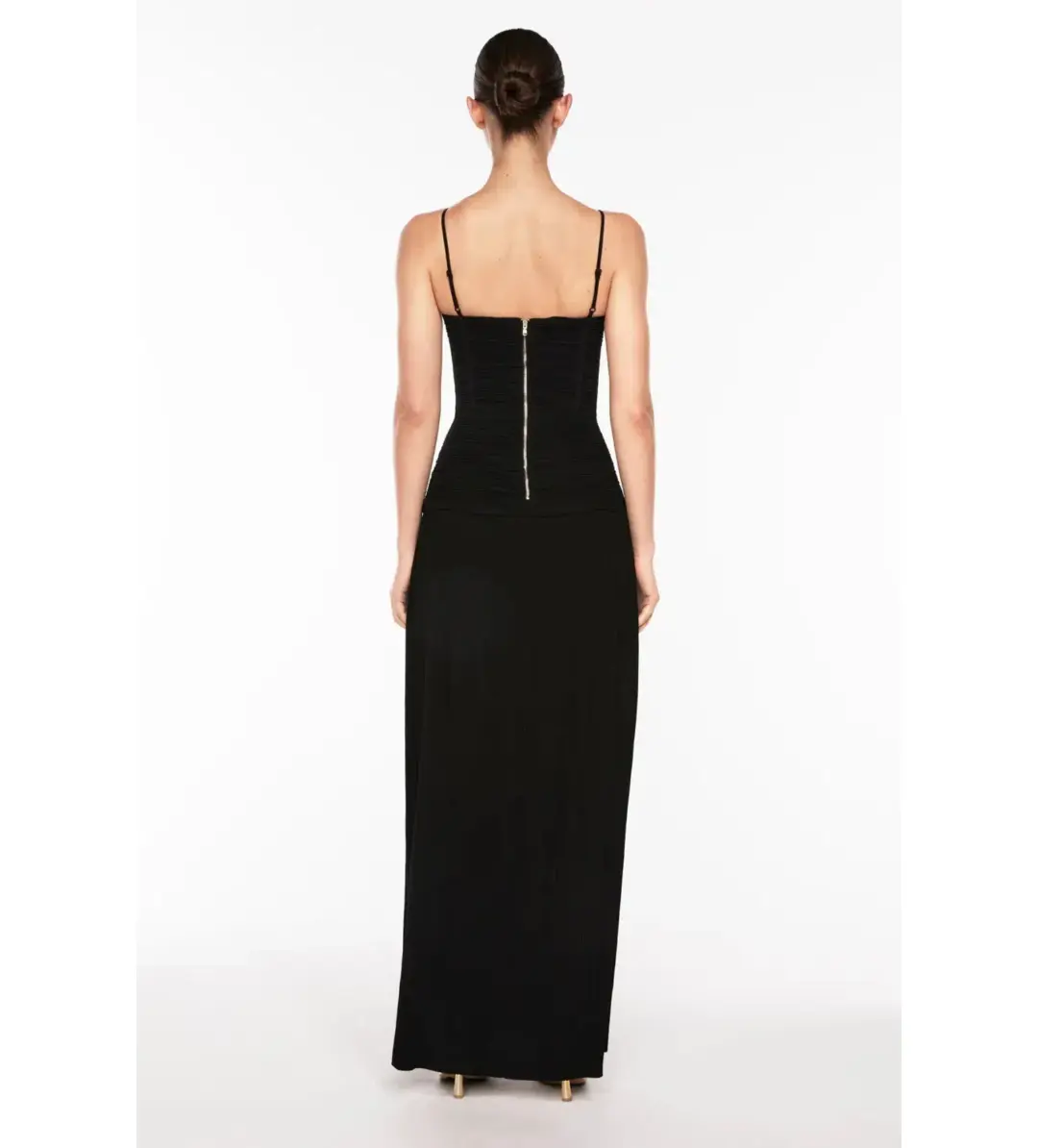 Manning Cartell Double Time Pleat Maxi Dress Black Size 10 for rent on The Volte - main image