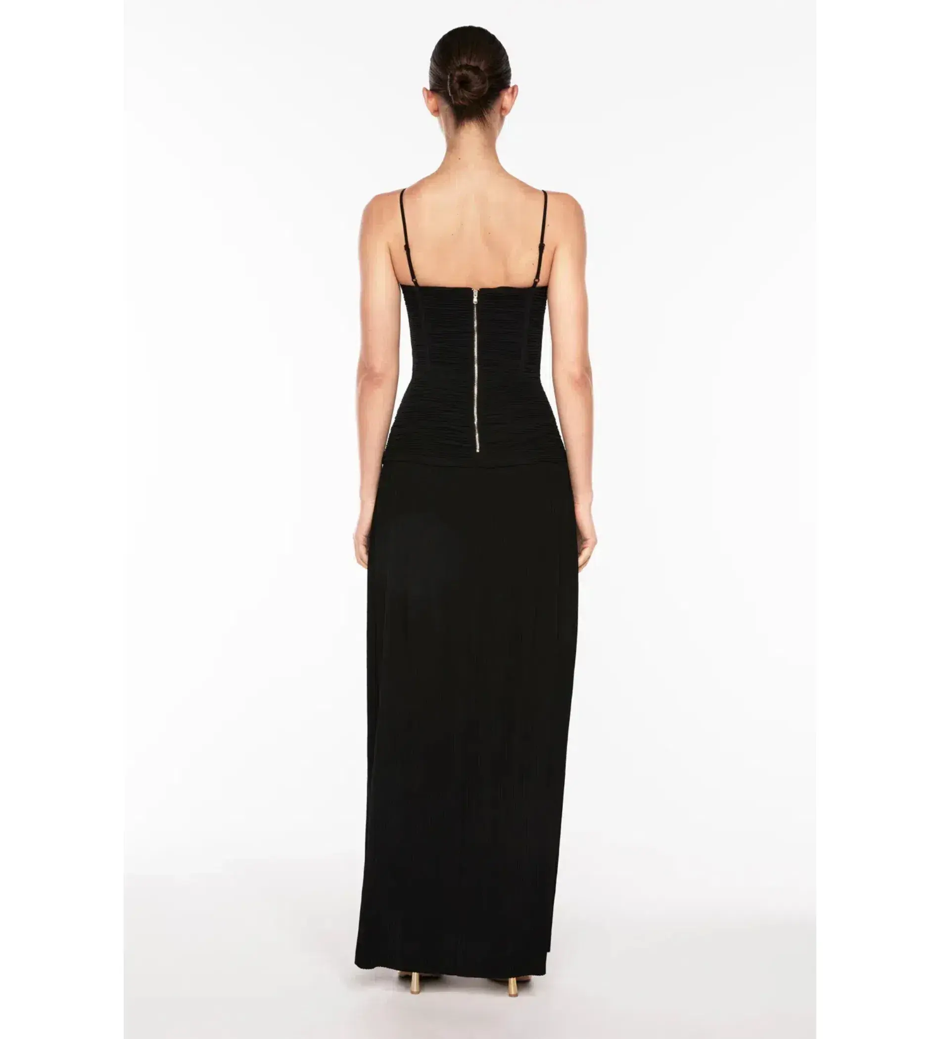 Manning Cartell Double Time Pleat Maxi Dress Black Size 10 - Image 4