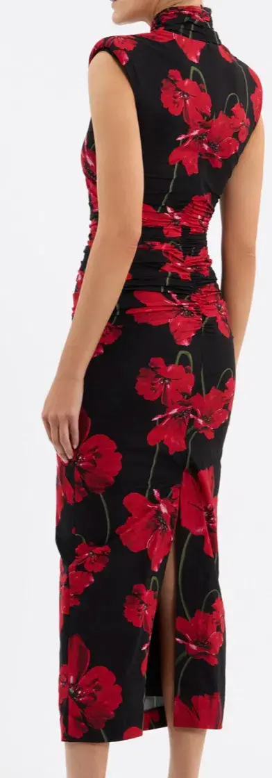 Rebecca Vallance Poppy Fields Midi Dress Size 8 - Image 3
