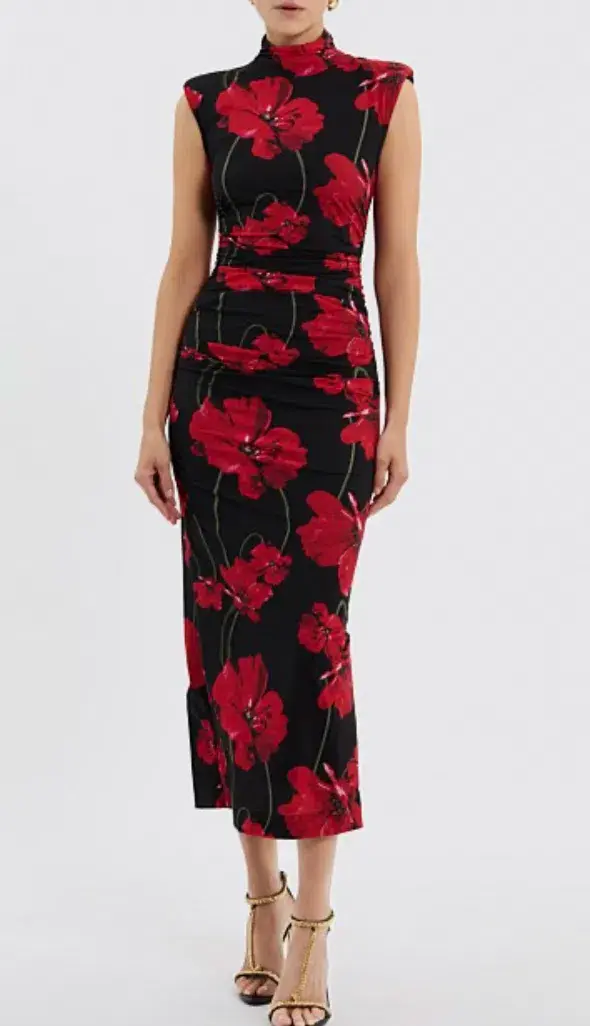 Rebecca Vallance Poppy Fields Midi Dress Size 8 - Image 2