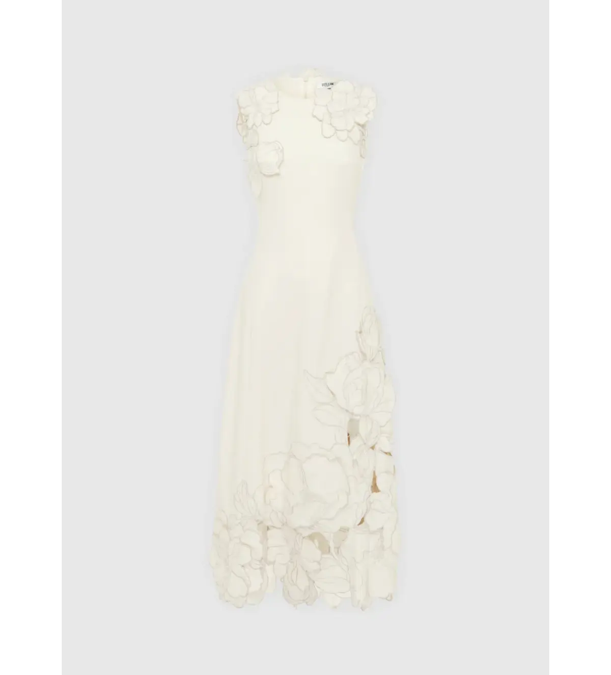 Cleo Applique Sleeveless Midi Dress Vanilla Size 8 - Image 1