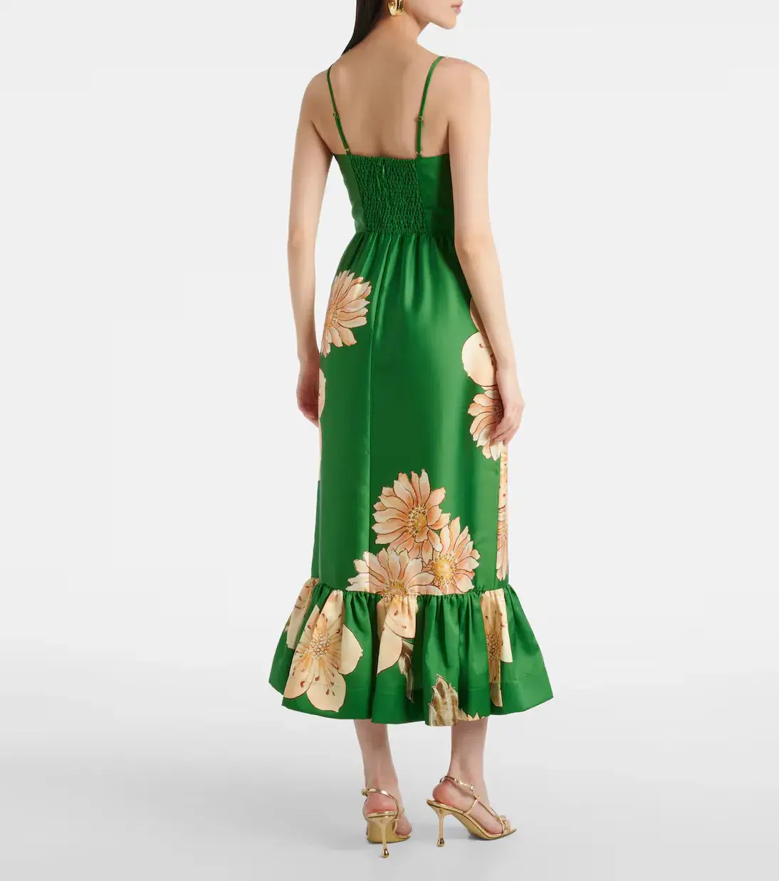 Alemais Sage Midi Dress Green Floral Size 12 - Image 2