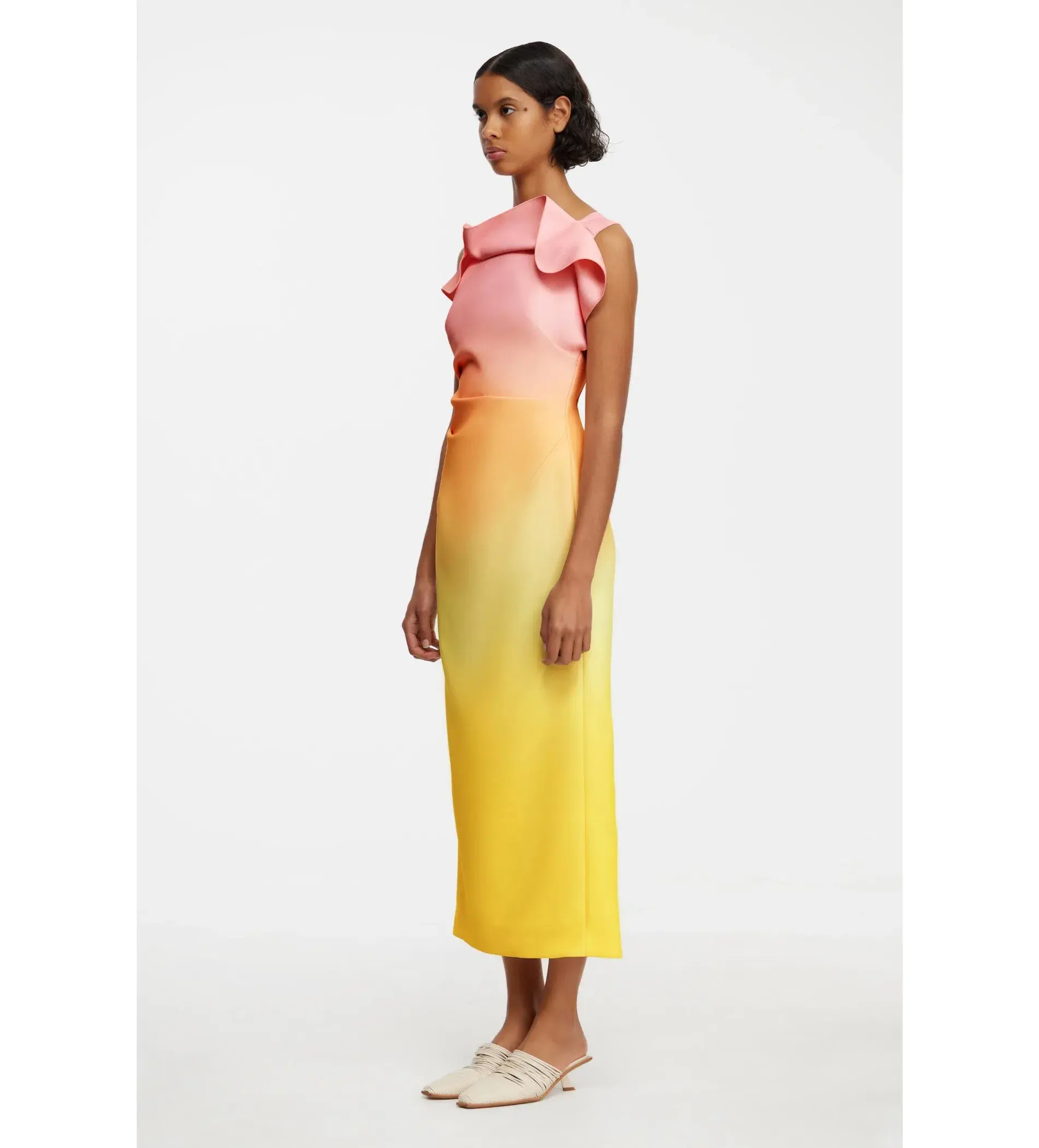 Acler Warfield Midi Dress Multi Size AU 8 - Image 2