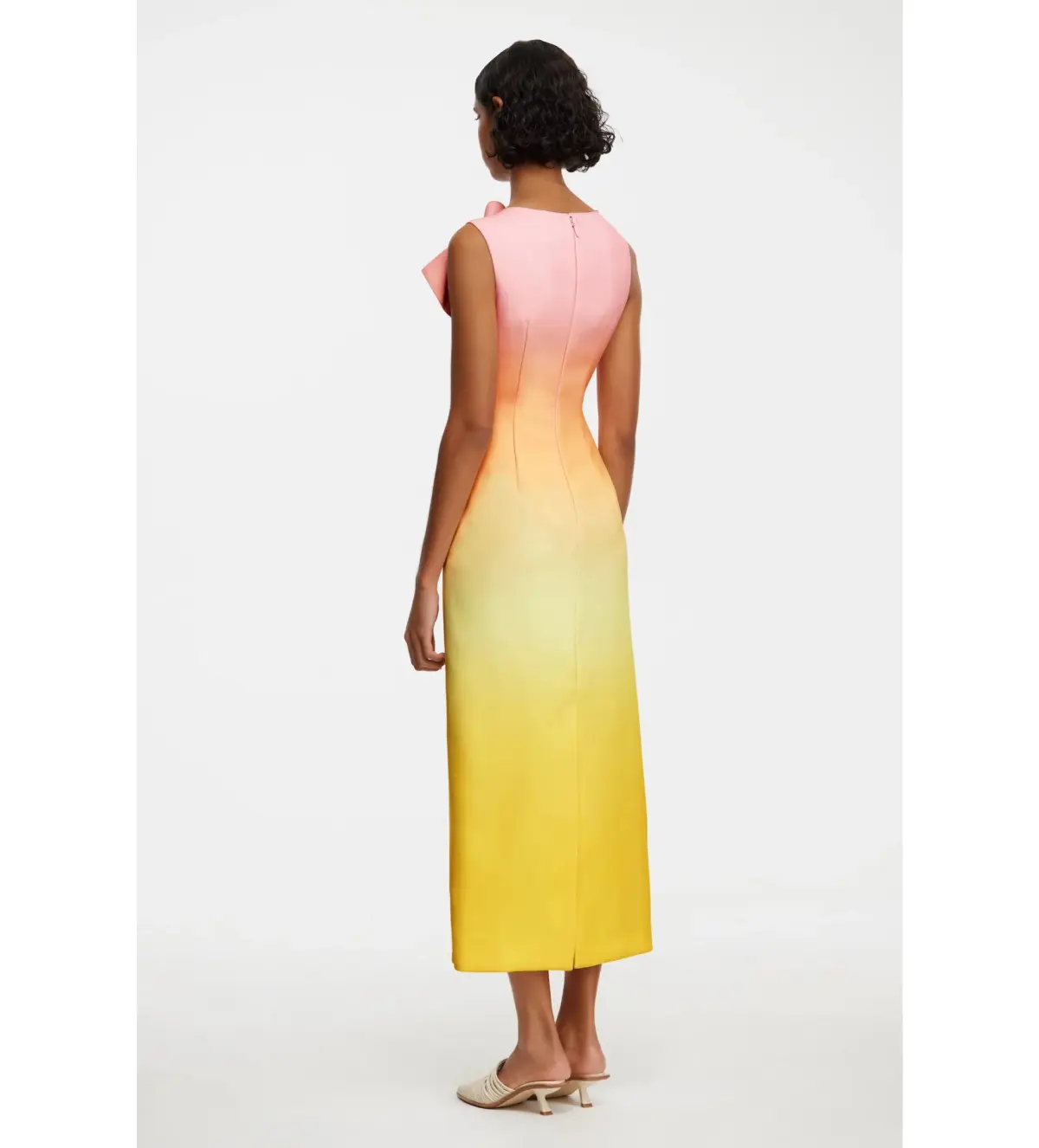 Acler Warfield Midi Dress Multi Size AU 8 - Image 3