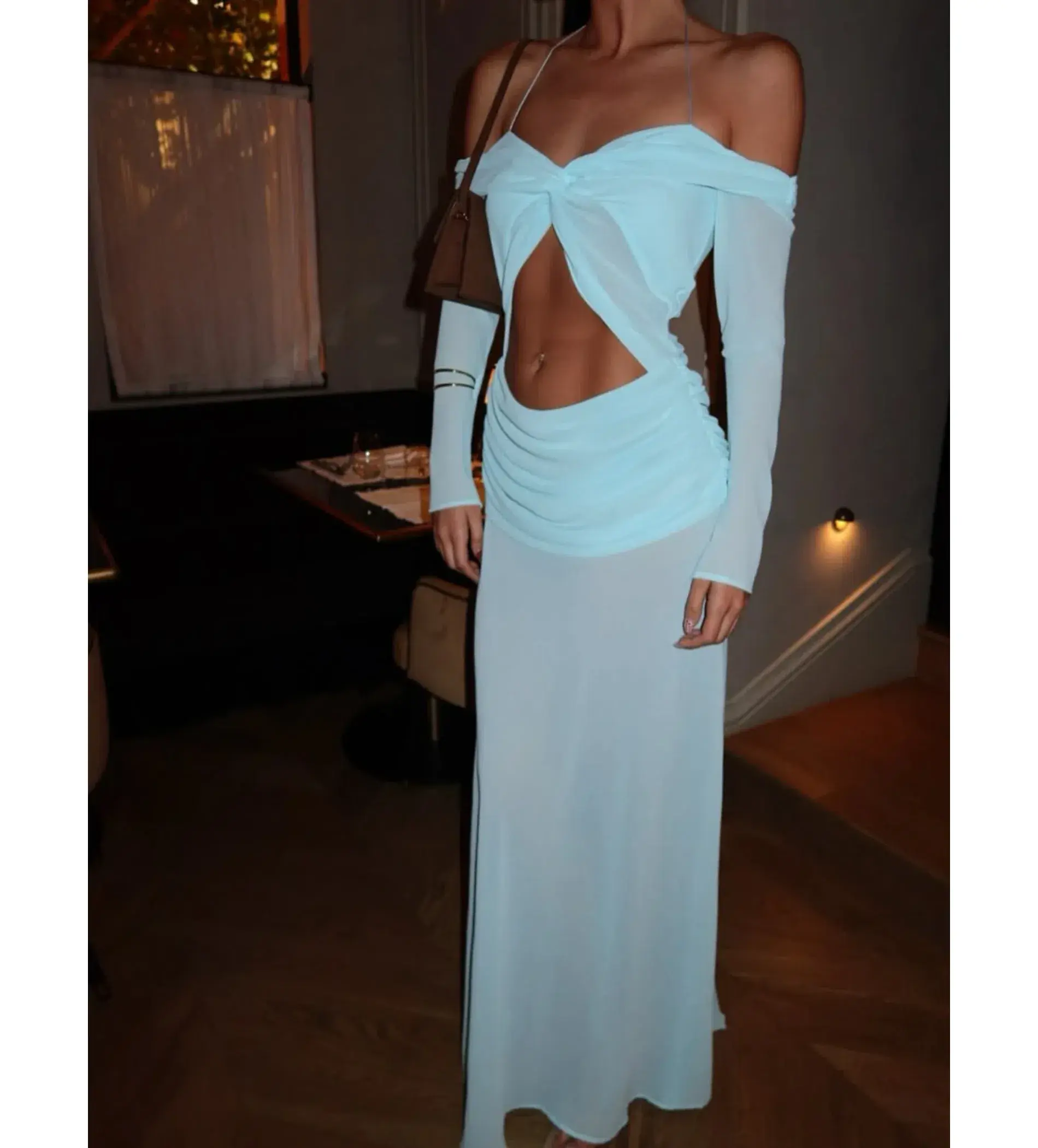 Natalie Rolt Emily Gown in Baby Blue Size 1 / AU 8 - Image 3