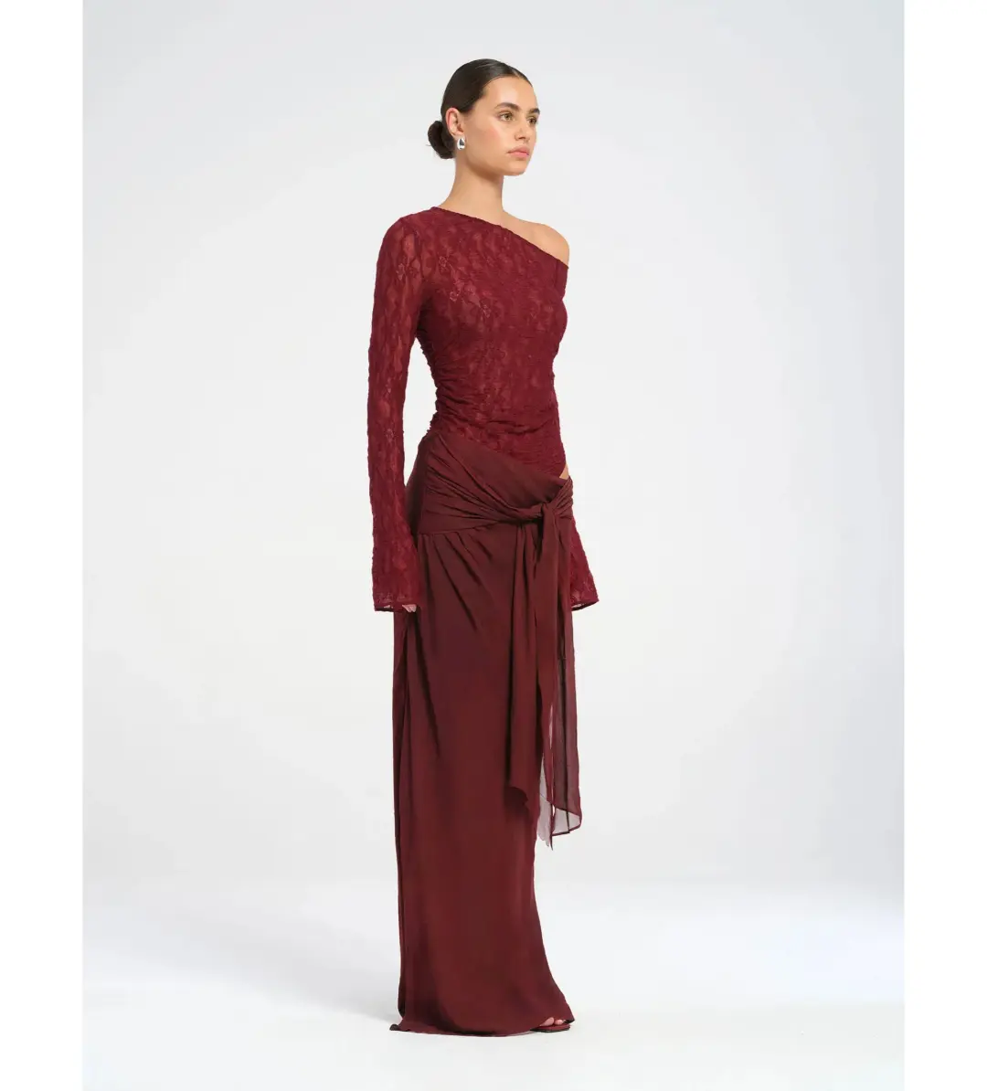 Benni Nova Maxi Dress in Maroon Size M/ AU 10 for rent on The Volte - main image