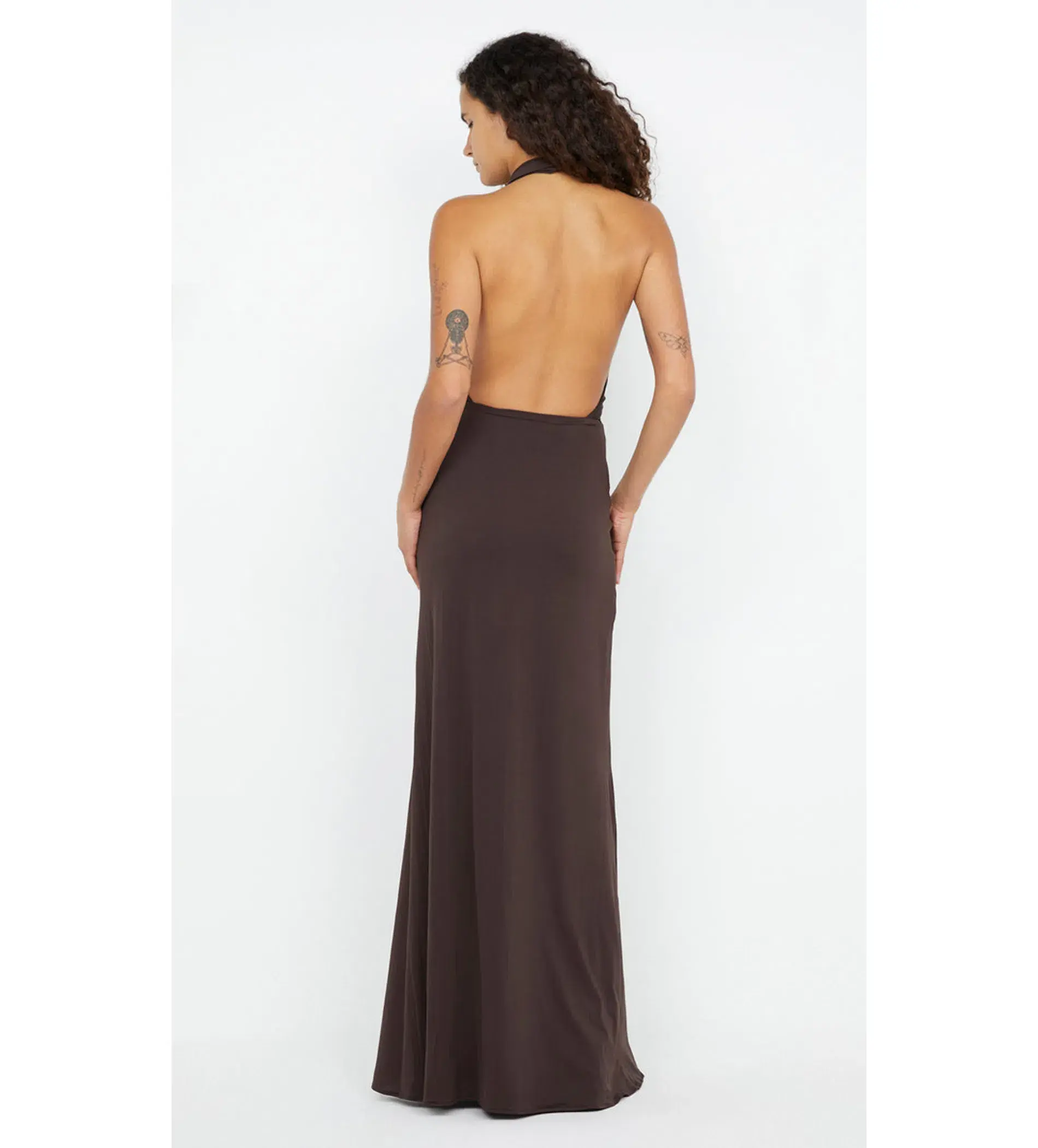 Bec & Bridge Nessie Cowl Neck Maxi Dress Dark Chocolate Size 8  - Image 1