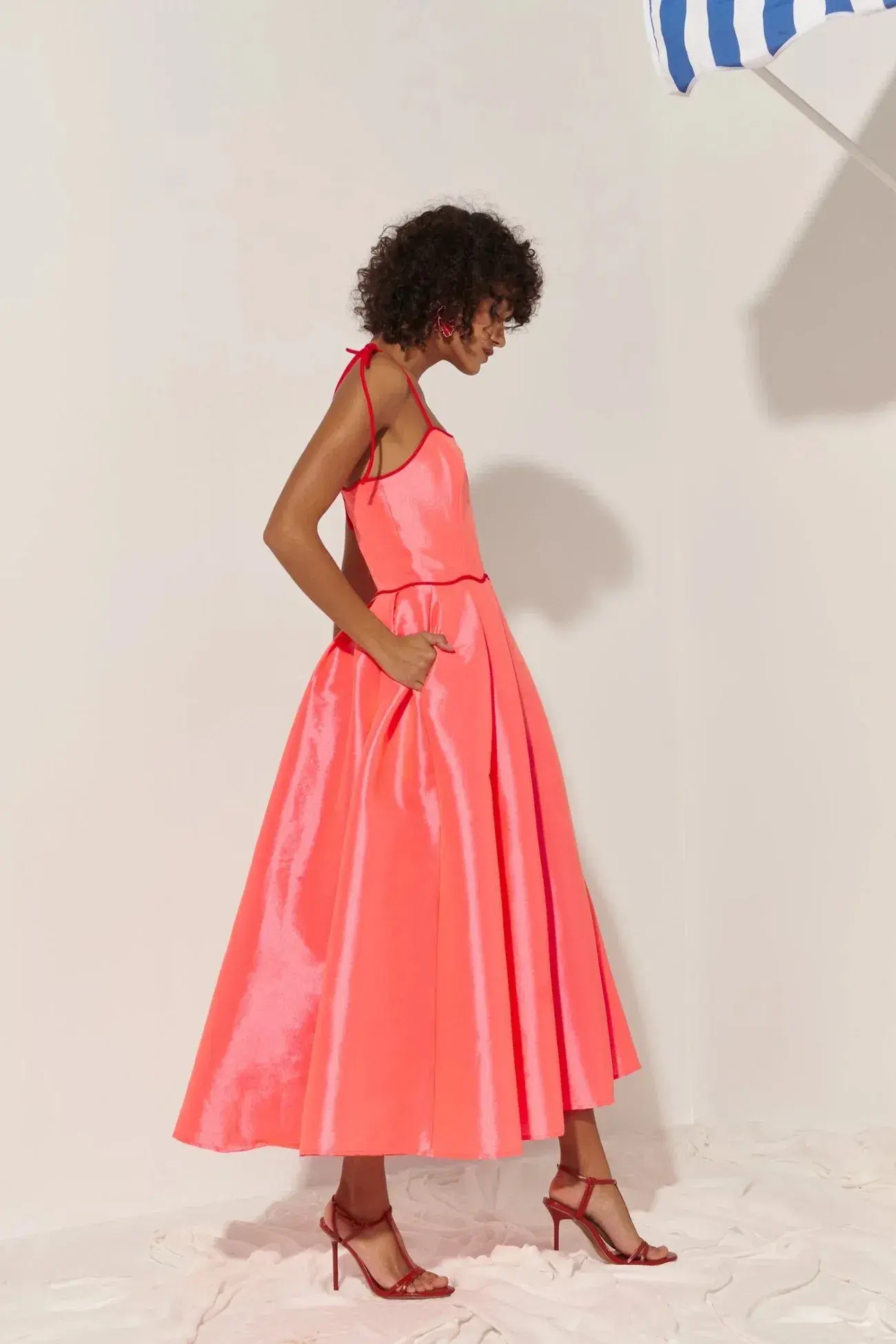 CeliaB Alma Midi Dress Orange Size 12 - Image 2